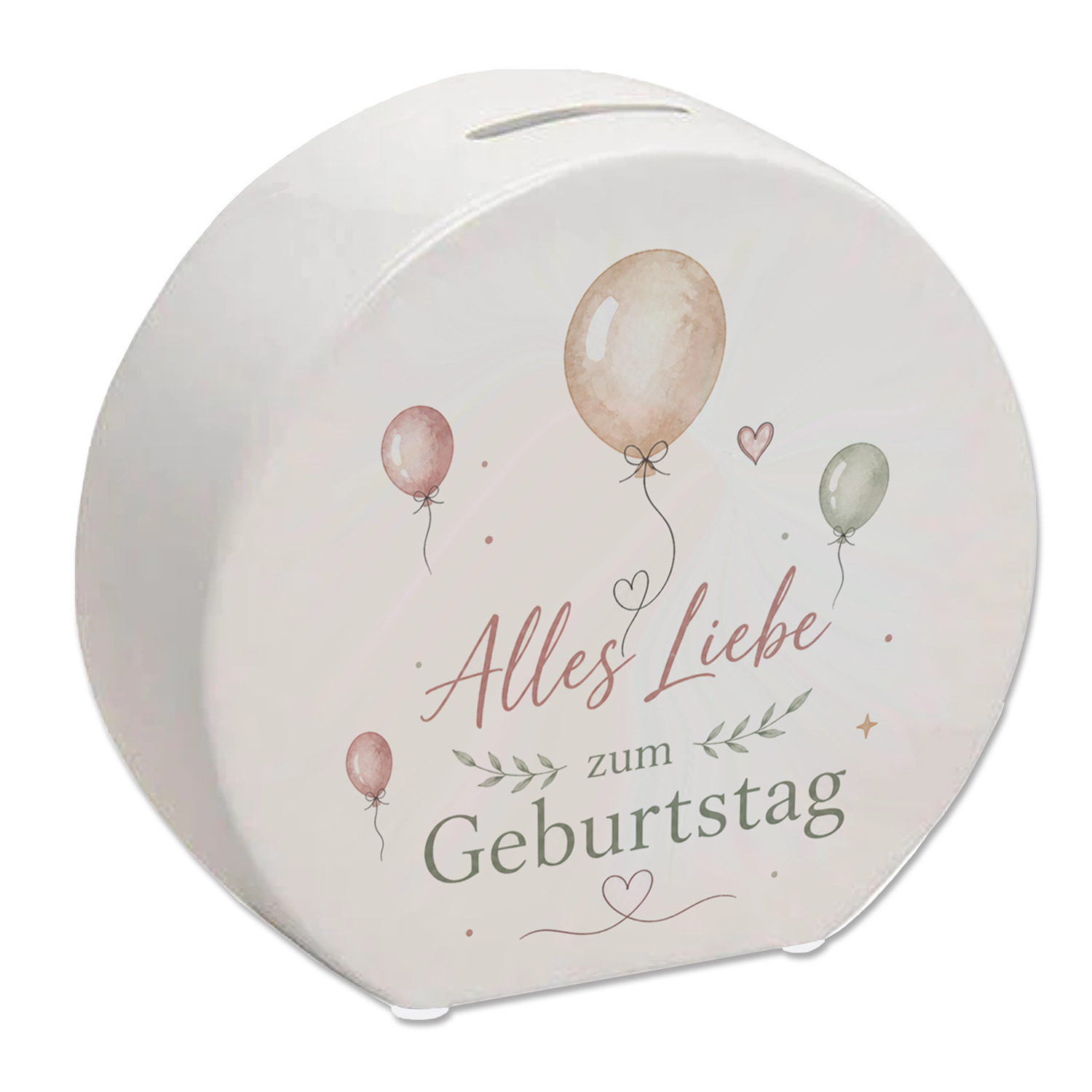 Spardose Alles Liebe zum Geburtstag - Ballons Sparschwein