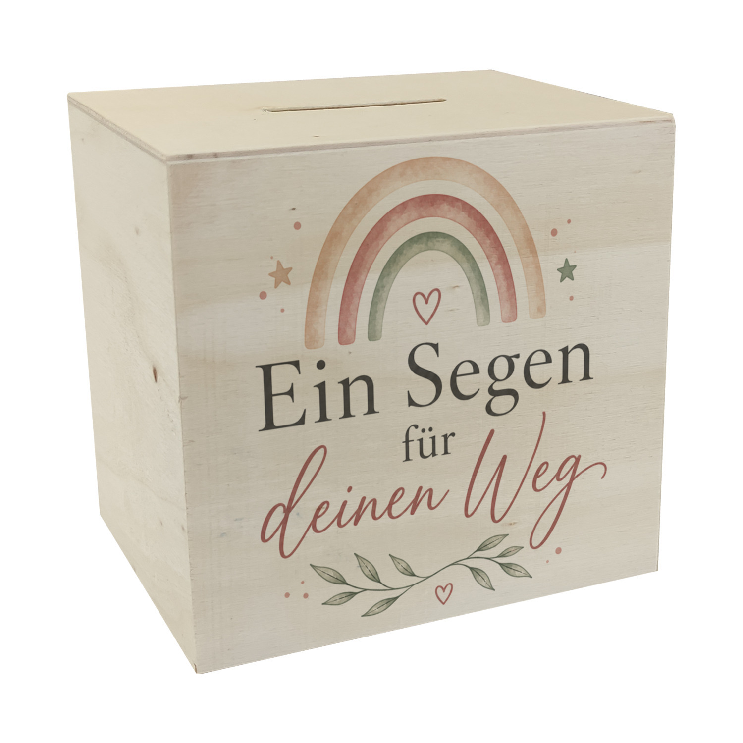 Spardose Holz Ein Segen für deinen Weg - Sparschwein zur Taufe