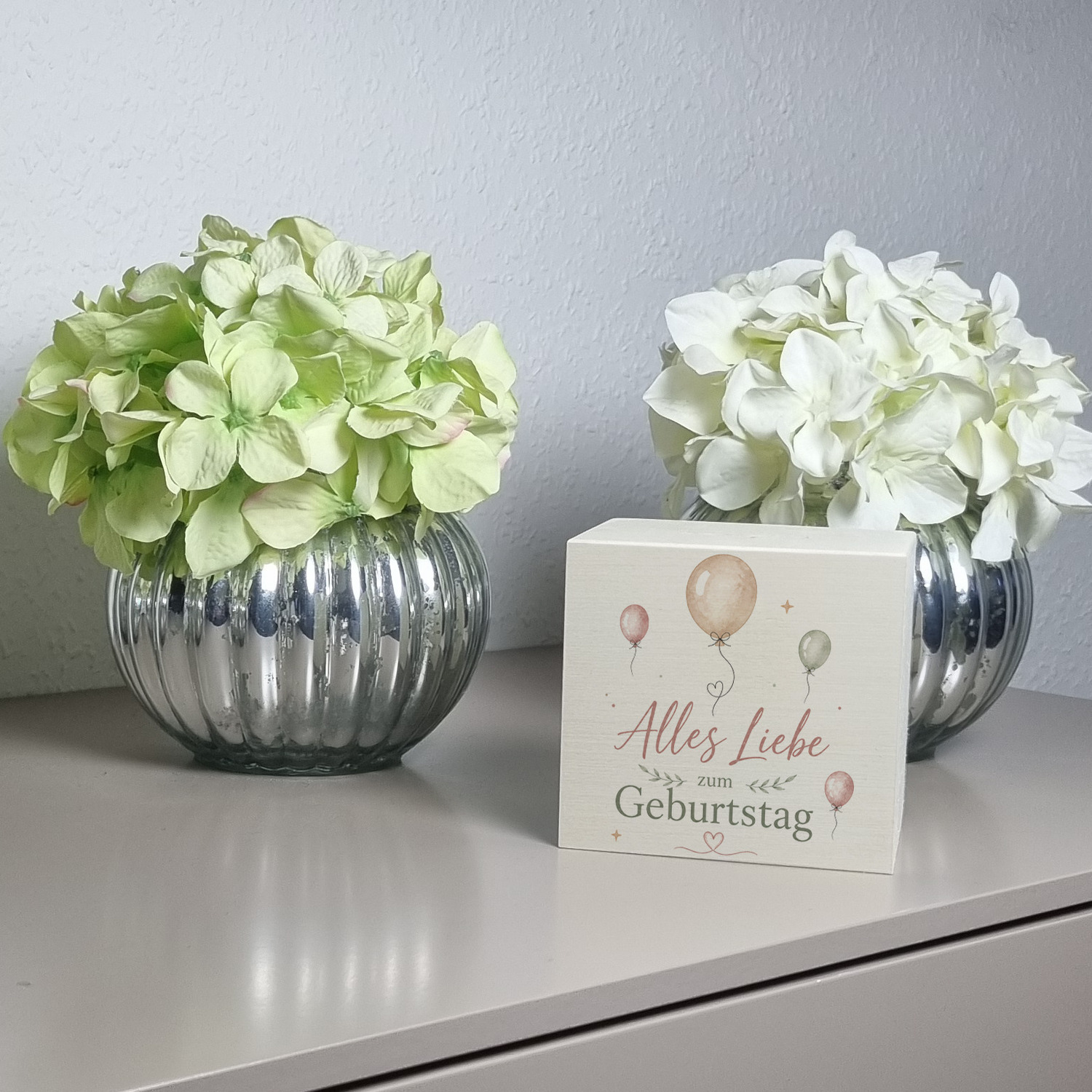 Spardose Holz Alles Liebe zum Geburtstag - Ballons Sparschwein – Ansicht 2