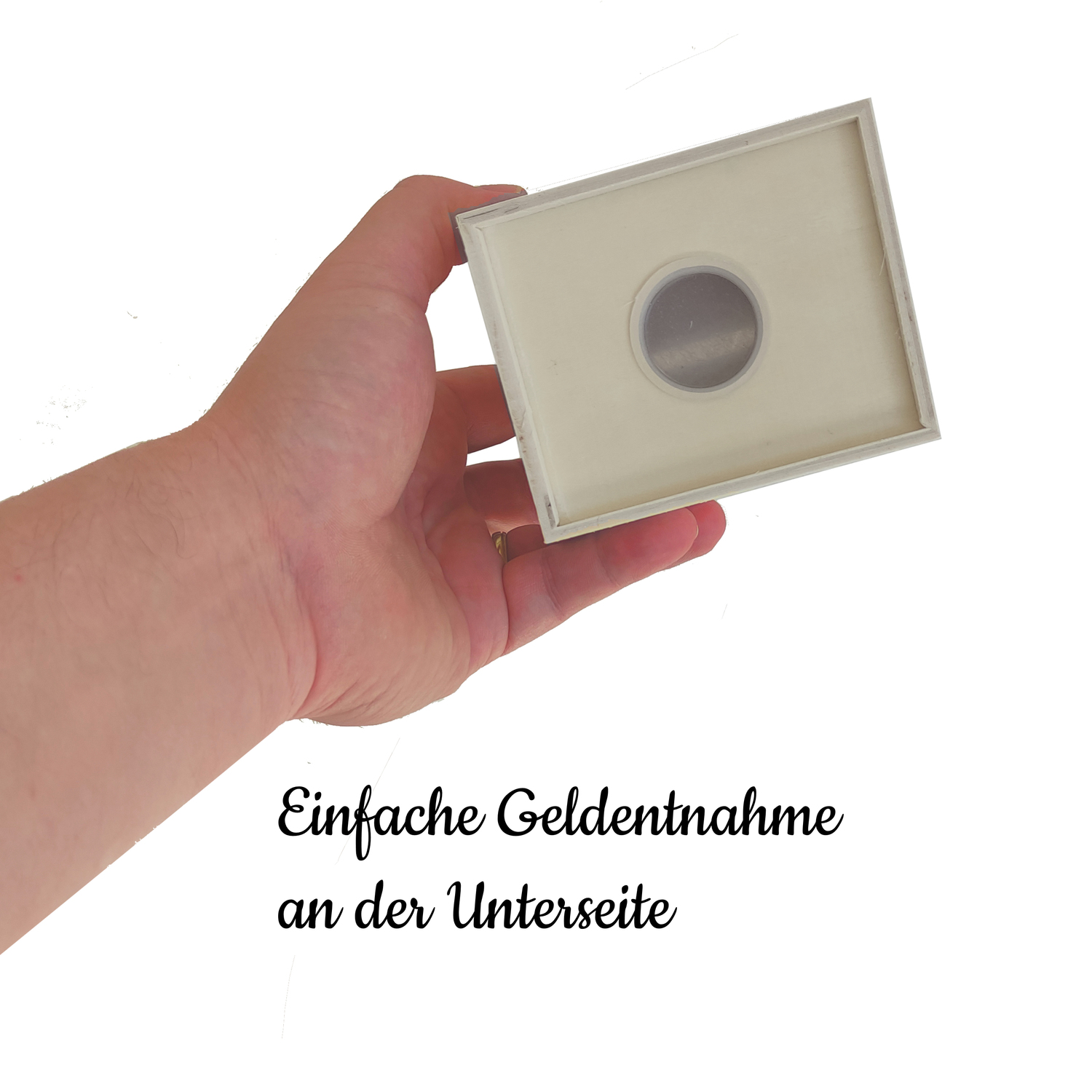 Spardose Holz Glück - Holzspardose mit Hochzeitsspruch – Ansicht 3