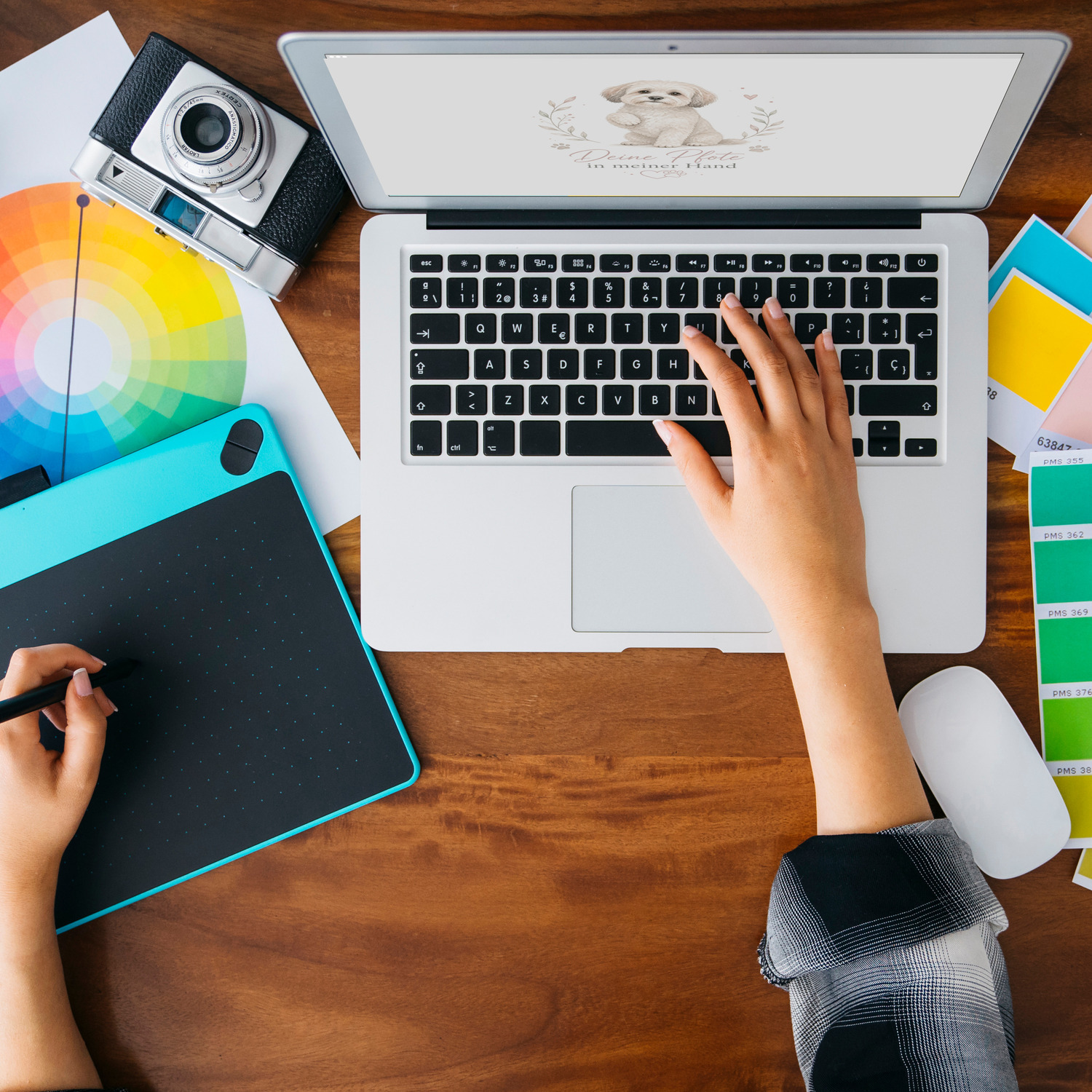 Kaffeebecher in rosa Deine Pfote in meiner Hand - Kaffeetasse mit süssem We – Ansicht 8