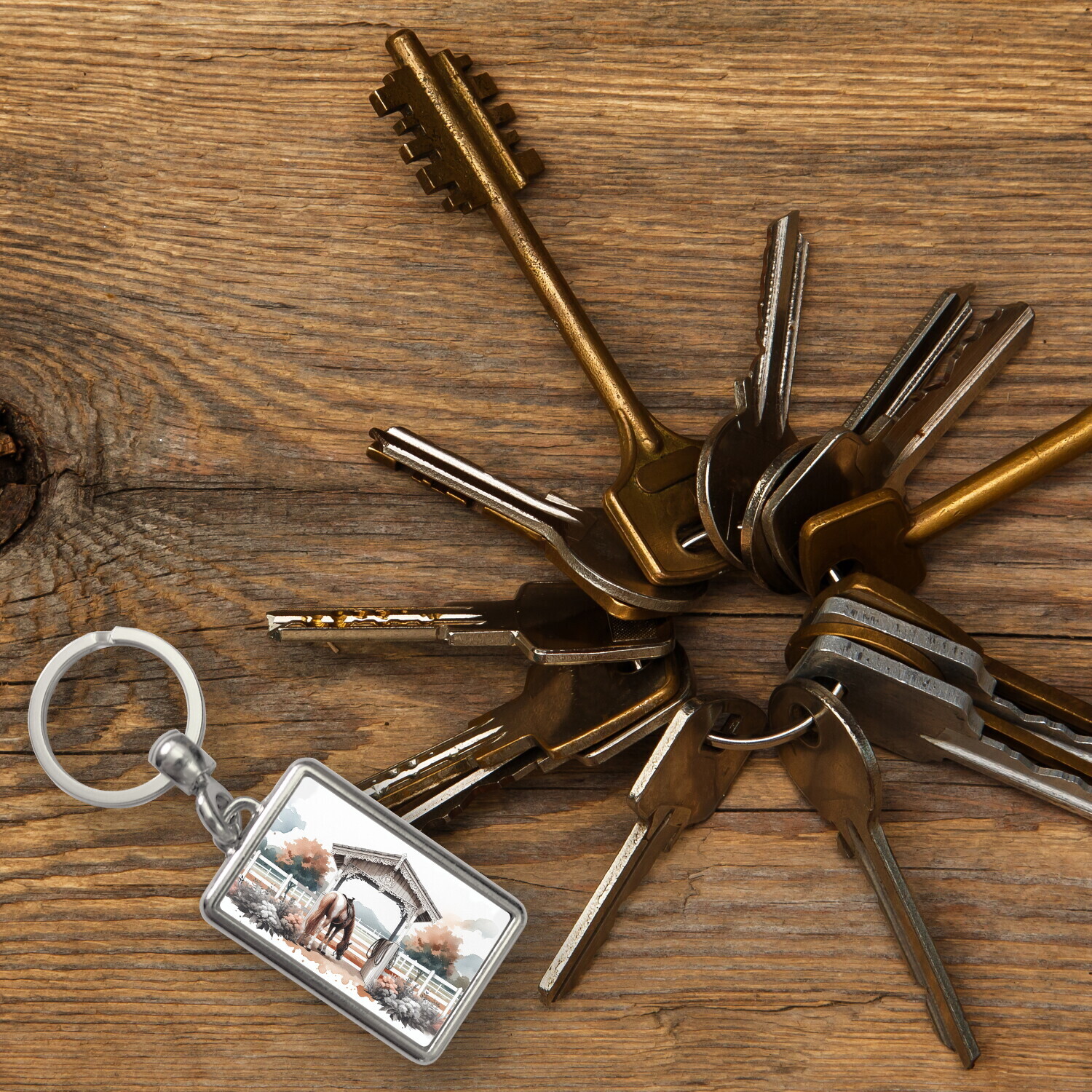 Geschecktes Westernpferd Schlüsselanhänger - Bild 15 von 24