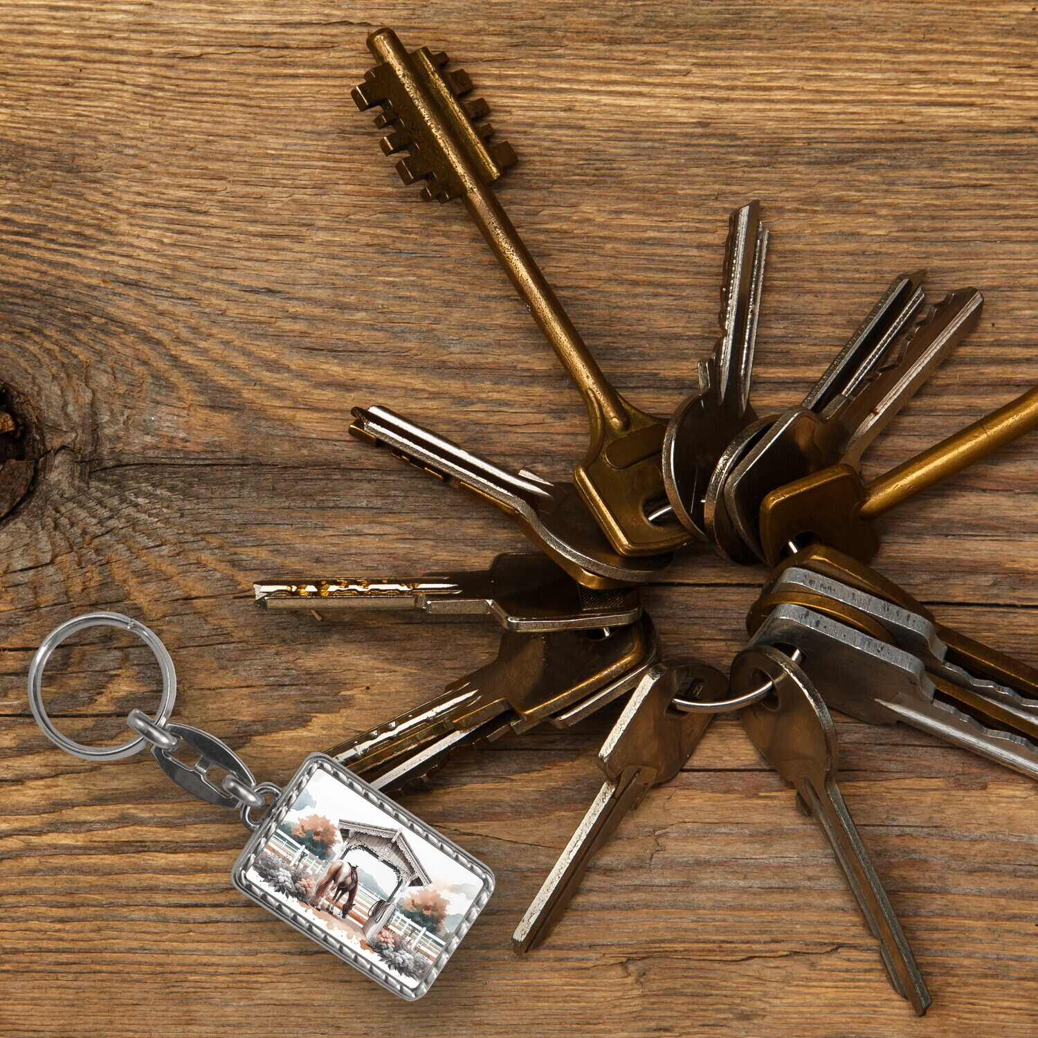 Geschecktes Westernpferd Schlüsselanhänger - Bild 19 von 24