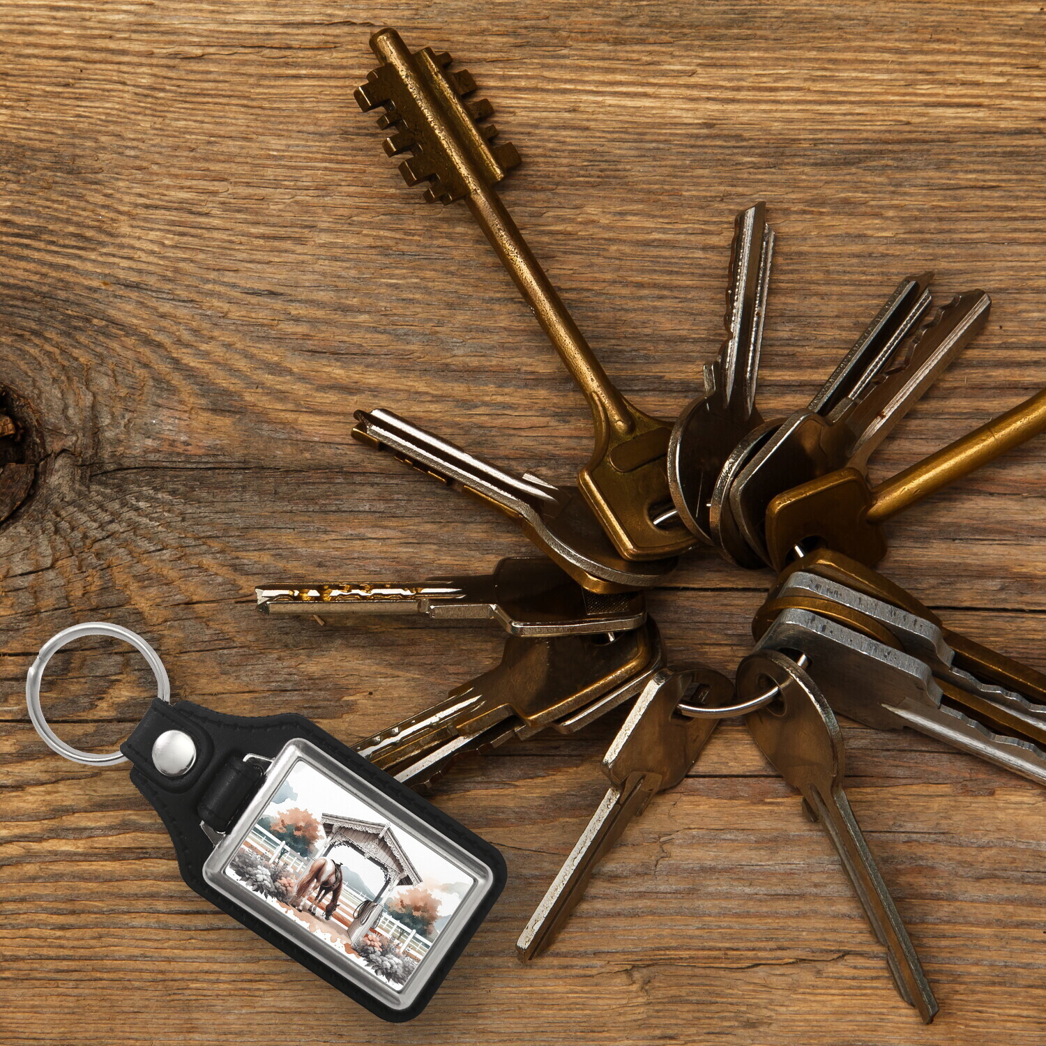 Geschecktes Westernpferd Schlüsselanhänger - Bild 23 von 24