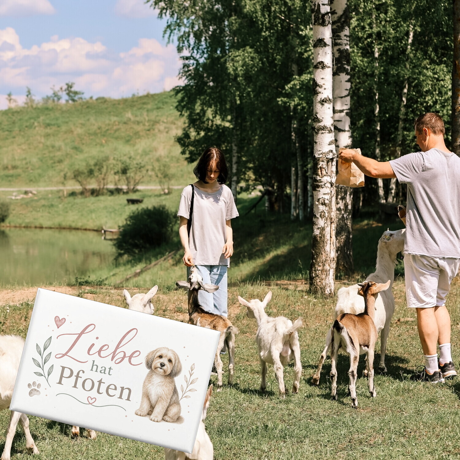 Souvenir Magnet Liebe hat Pfoten - Dekomagnet für Tierliebhaber – Ansicht 4