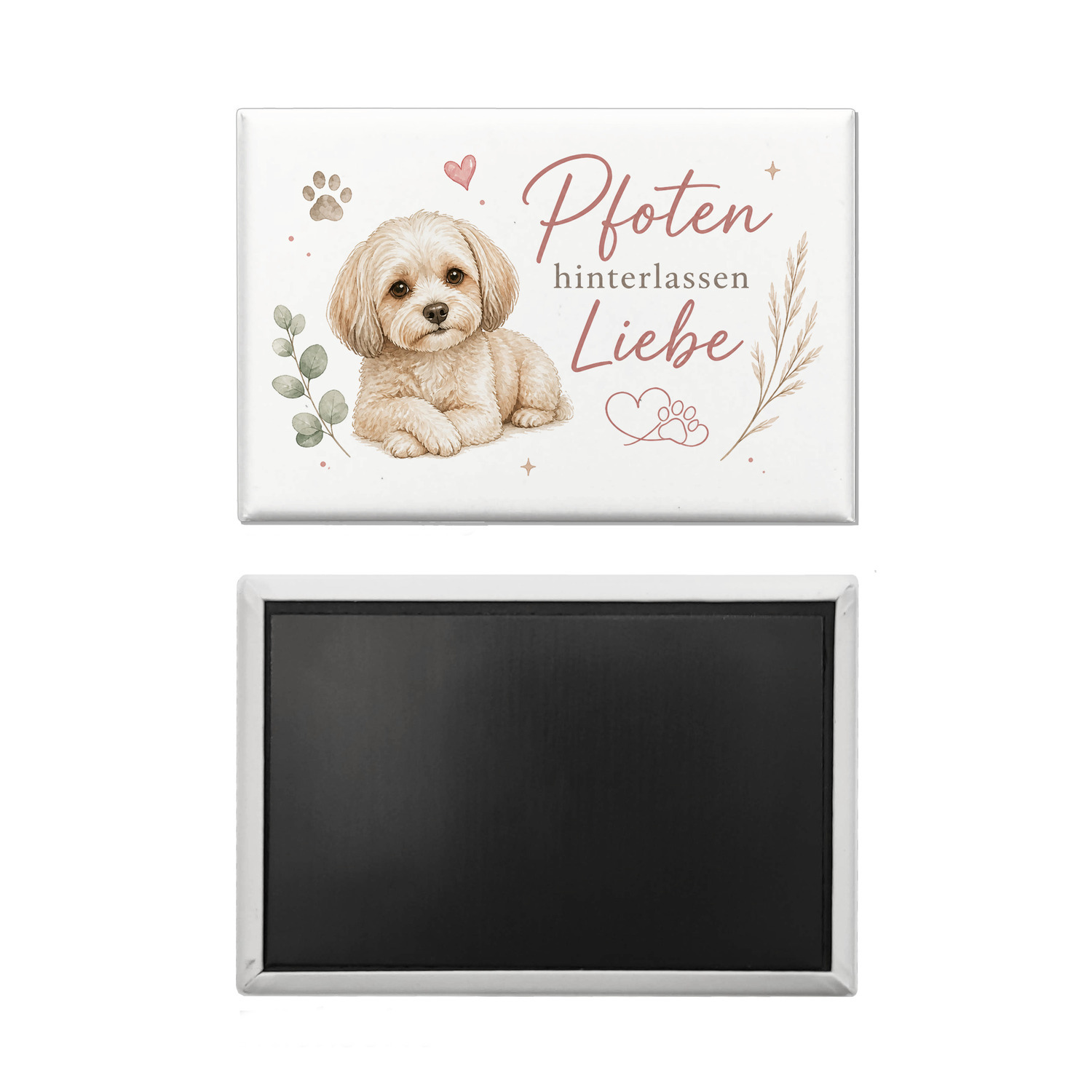 Souvenir Magnet Pfoten hinterlassen Liebe - Hundespruch – Ansicht 2