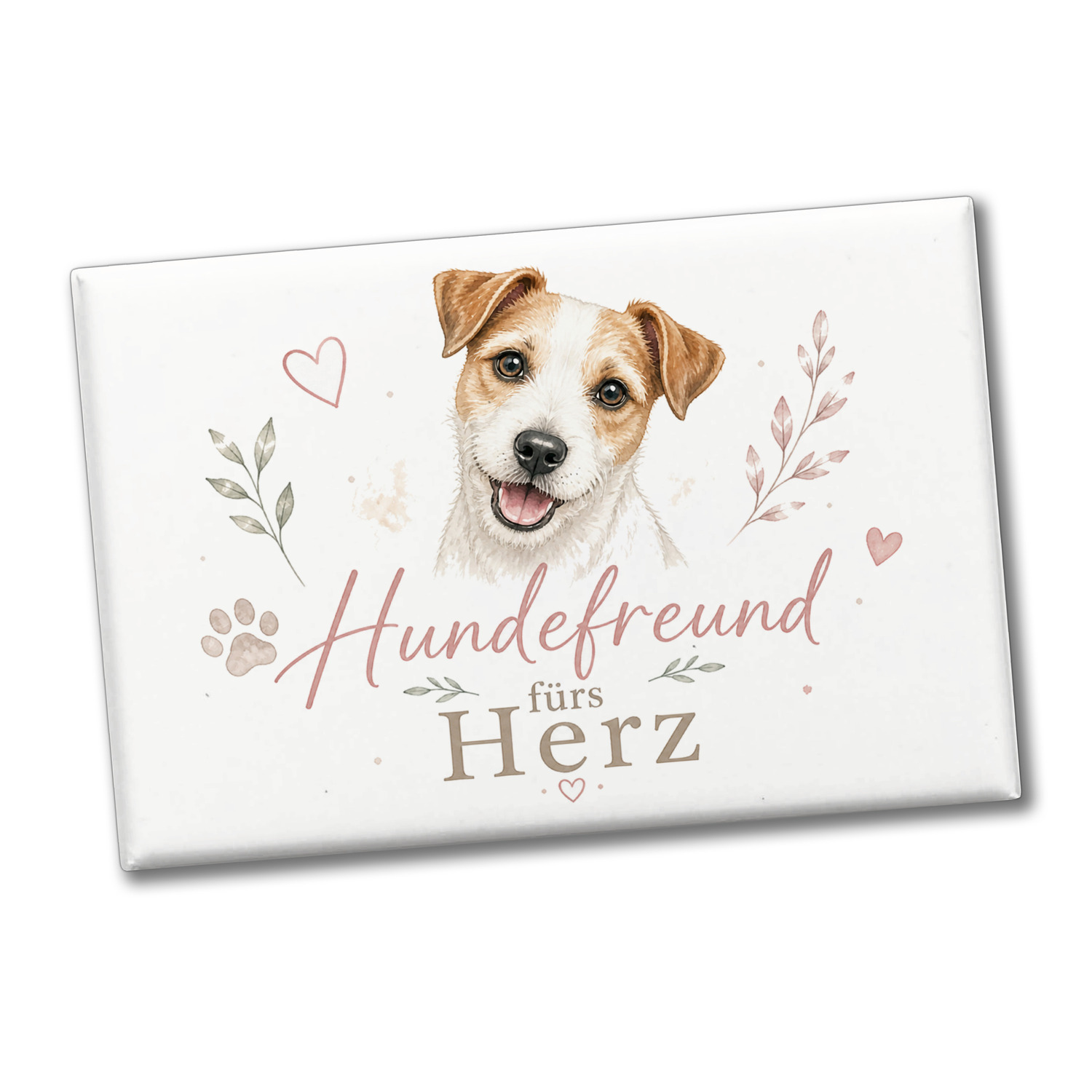 Souvenir Magnet Hundefreund fürs Herz - Hundemotiv Dekomagnet