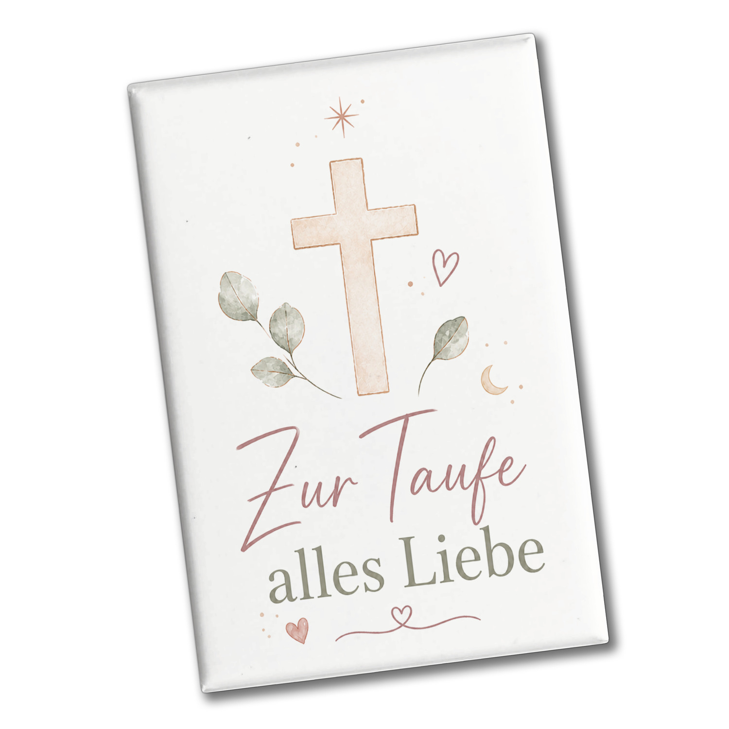 Souvenir Magnet Zur Taufe alles Liebe - christlich Dekomagnet