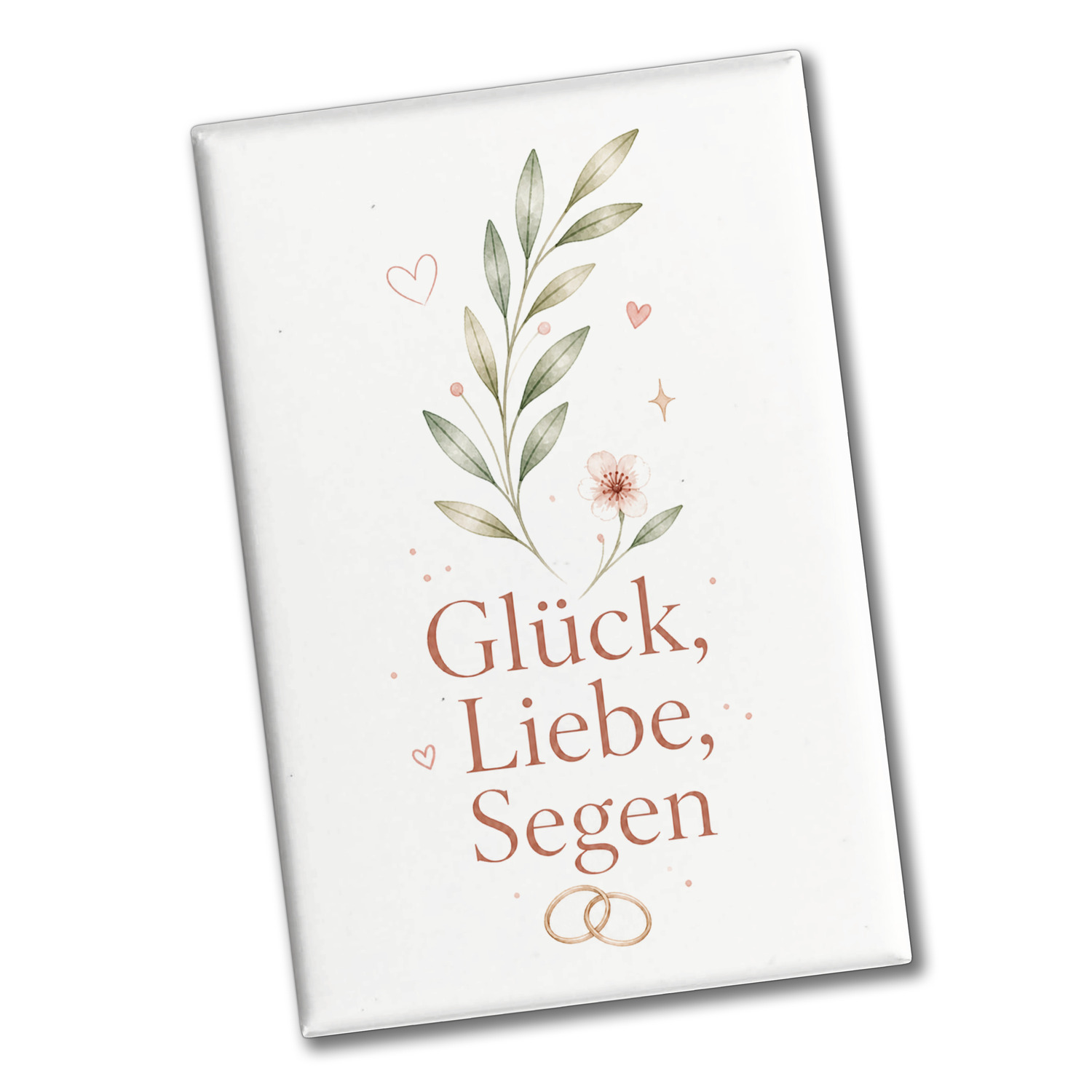 Souvenir Magnet Glück - Kühlschrankmagnet mit Hochzeitsmotiv
