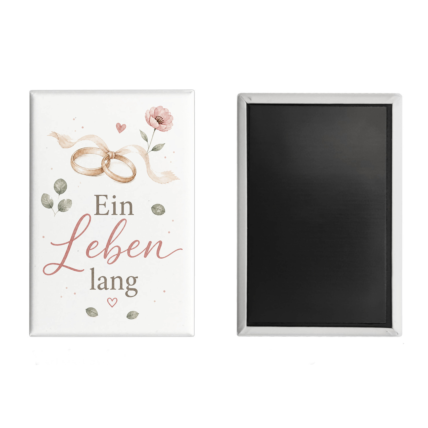 Souvenir Magnet Ein Leben lang - romantisches Motiv Dekomagnet – Ansicht 2