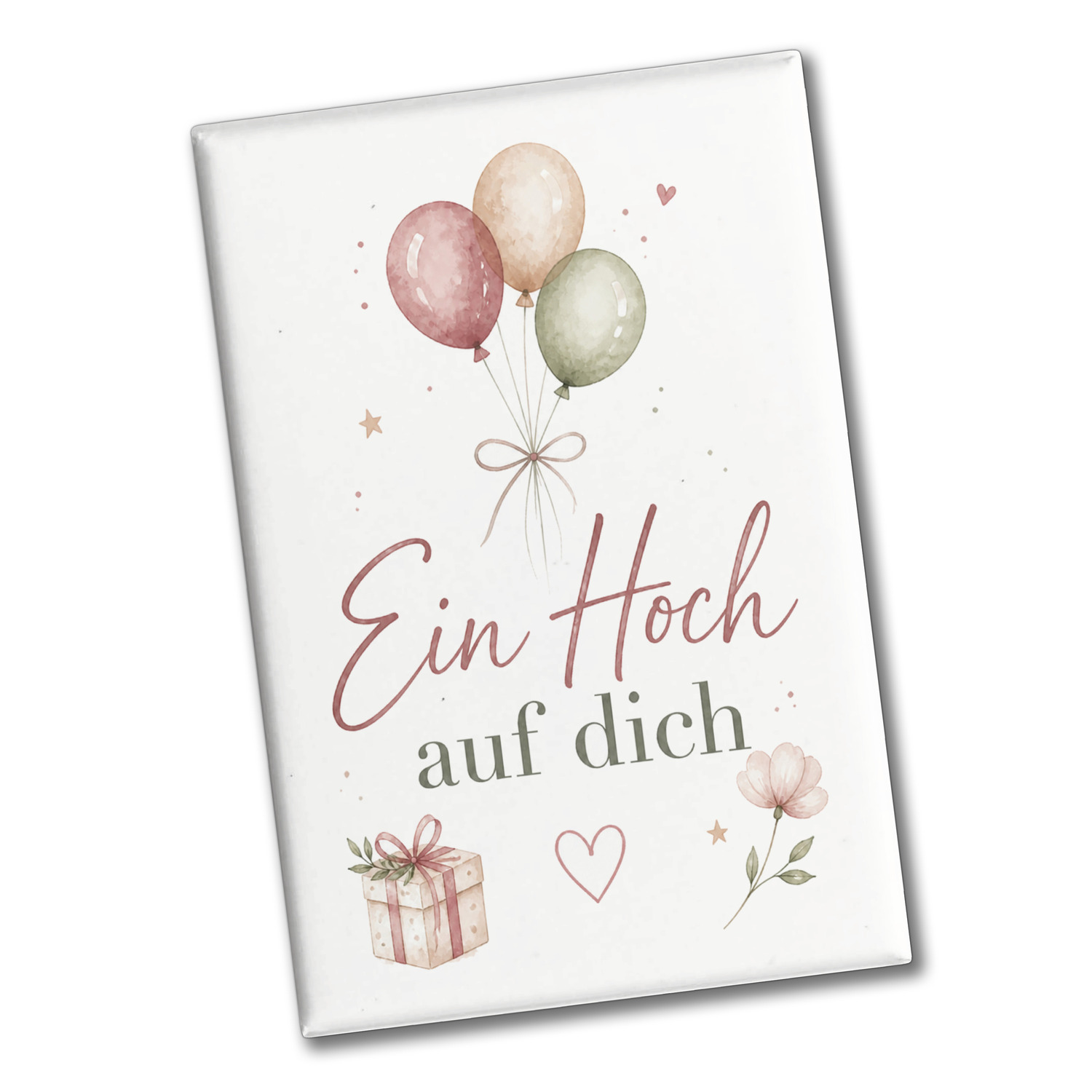 Souvenir Magnet Ein Hoch auf dich - Pastellmotiv Dekomagnet