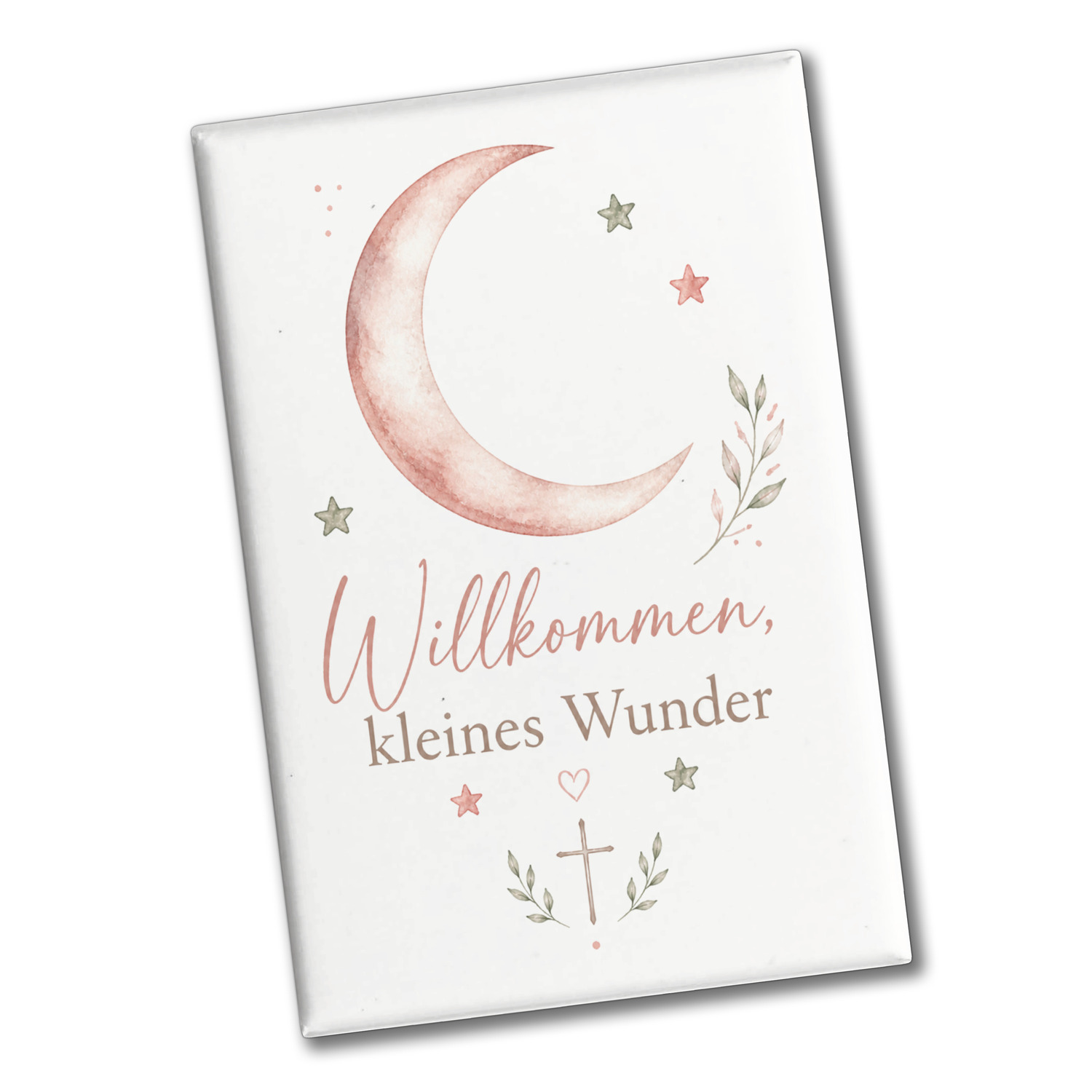 Souvenir Magnet Willkommen - Dekomagnet in sanften Farben