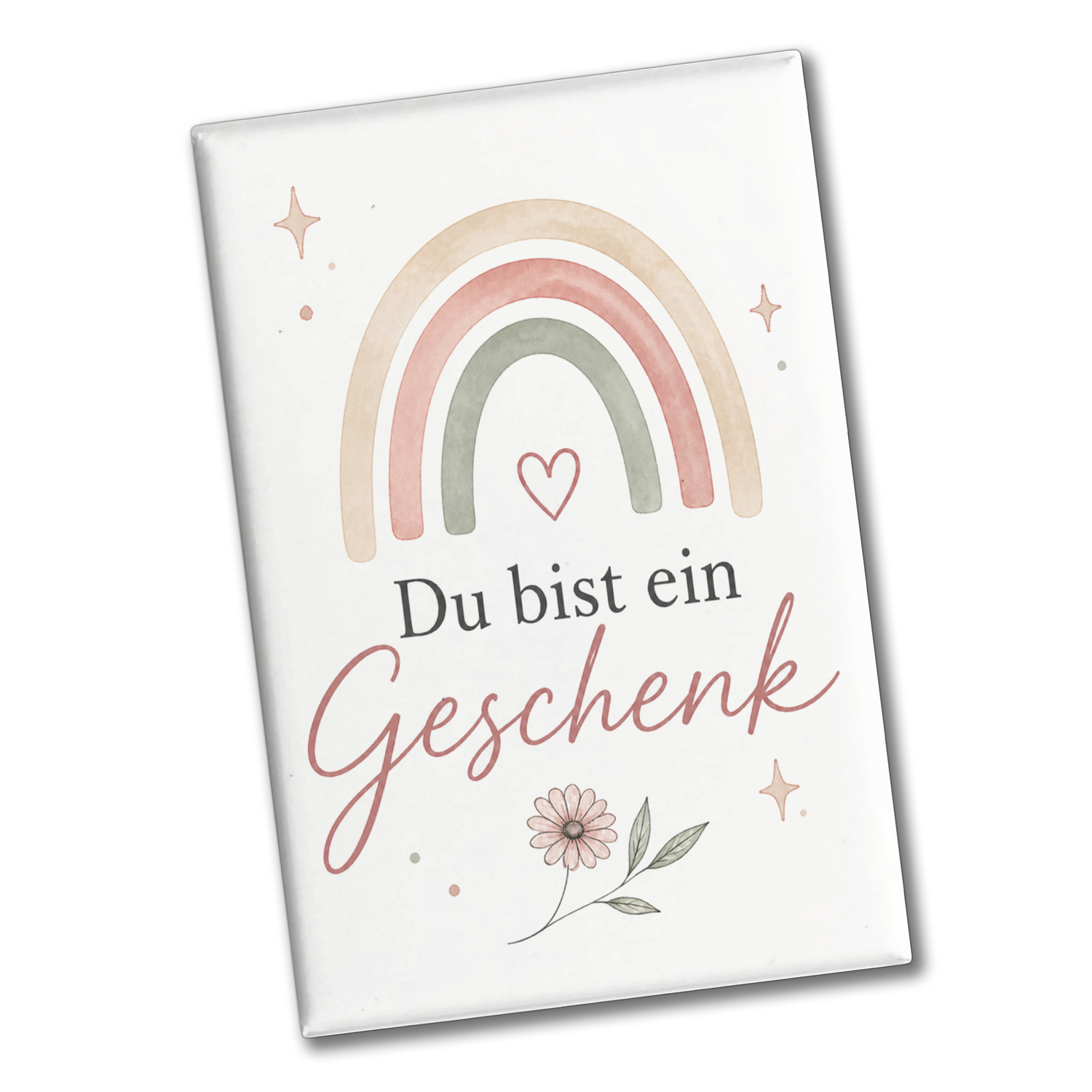 Souvenir Magnet Du bist ein Geschenk - Kühlschrankmagnet mit Herzmotiv