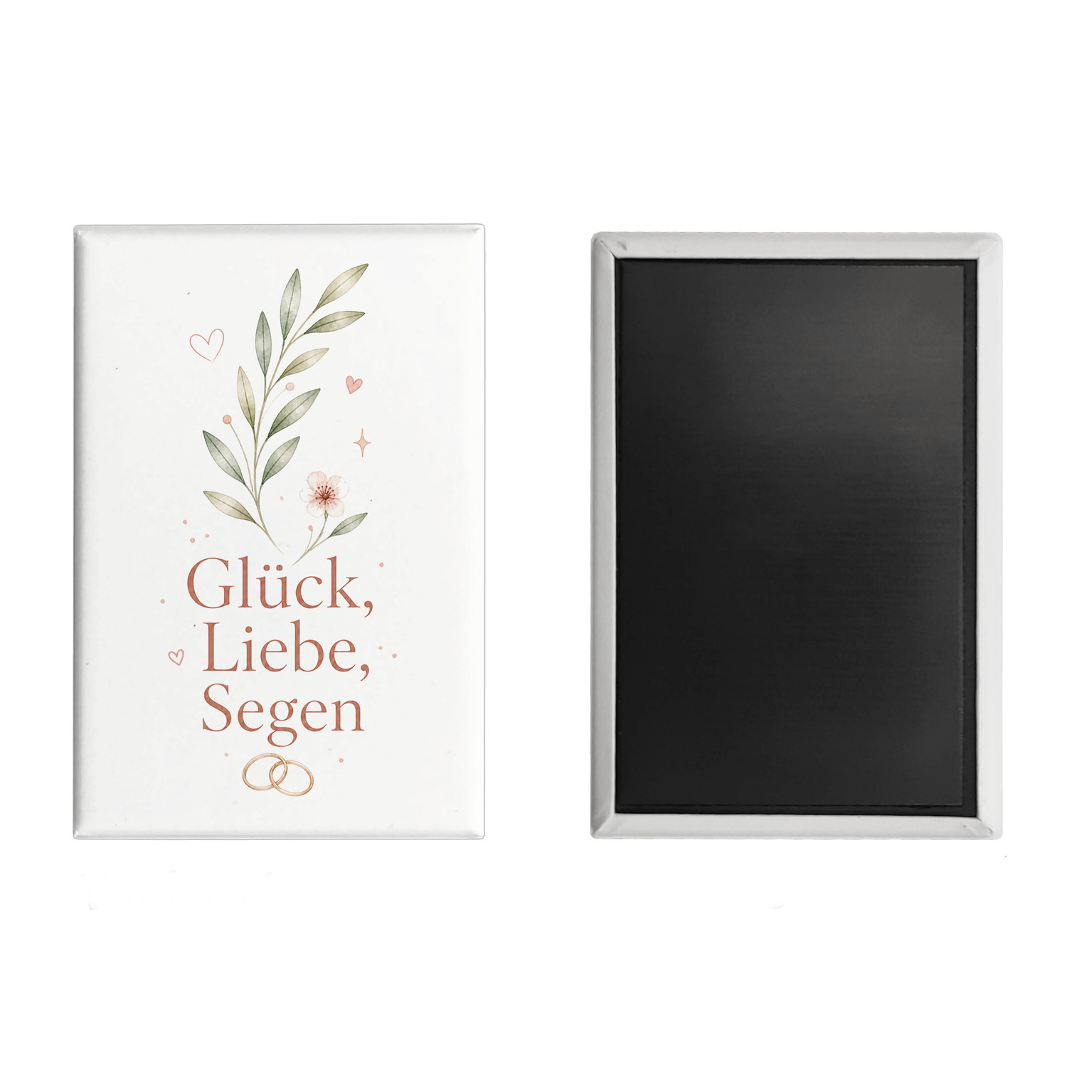 Souvenir Magnet Glück - Kühlschrankmagnet mit Hochzeitsmotiv – Ansicht 2