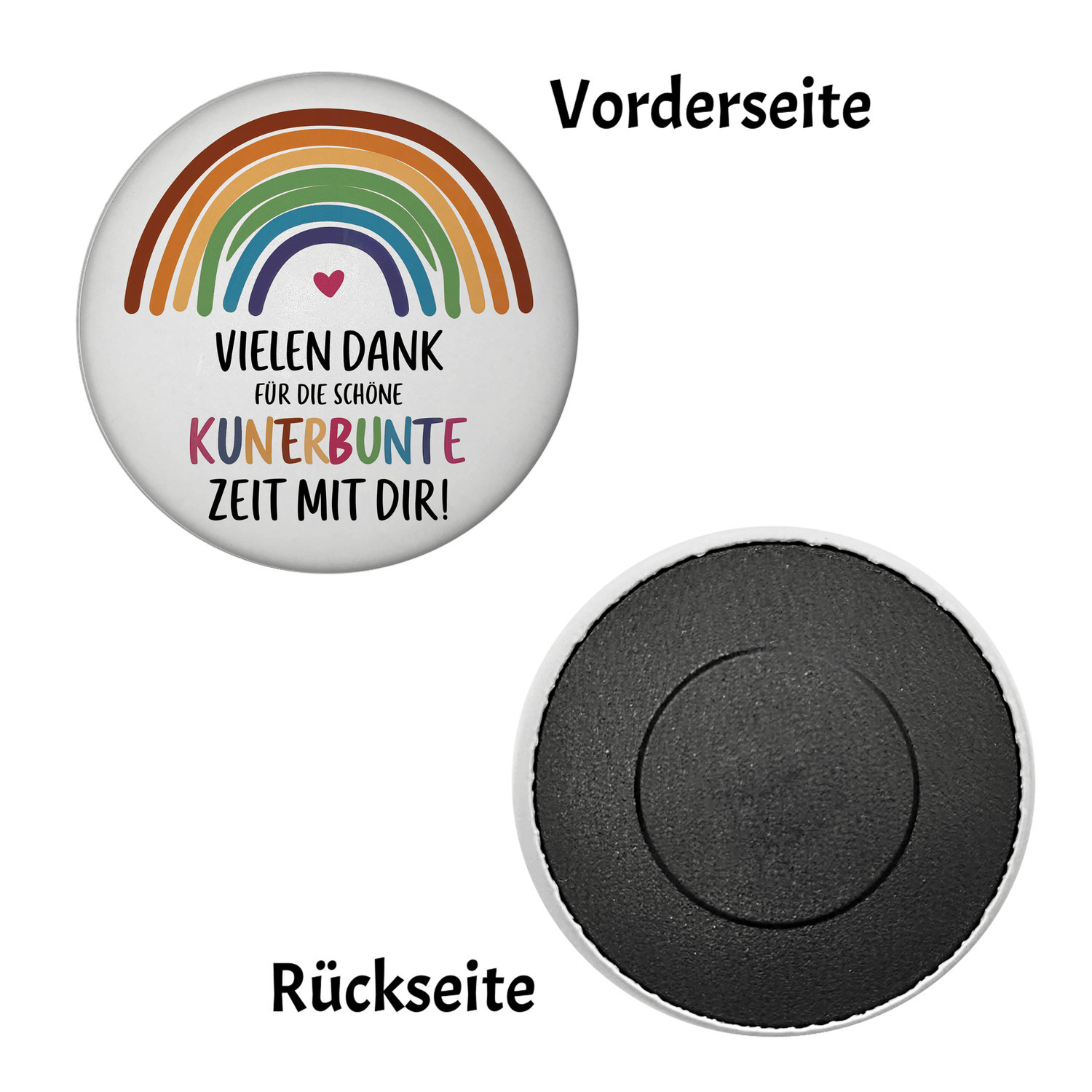 Vielen Dank für die kunterbunte Zeit Magnet mit Regenbogen - Bild 12 von 18