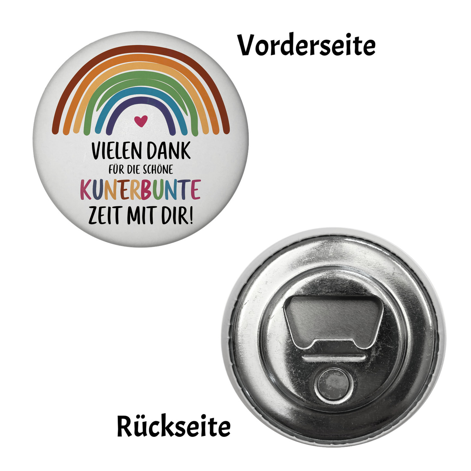 Vielen Dank für die kunterbunte Zeit Magnet mit Regenbogen - Bild 16 von 18