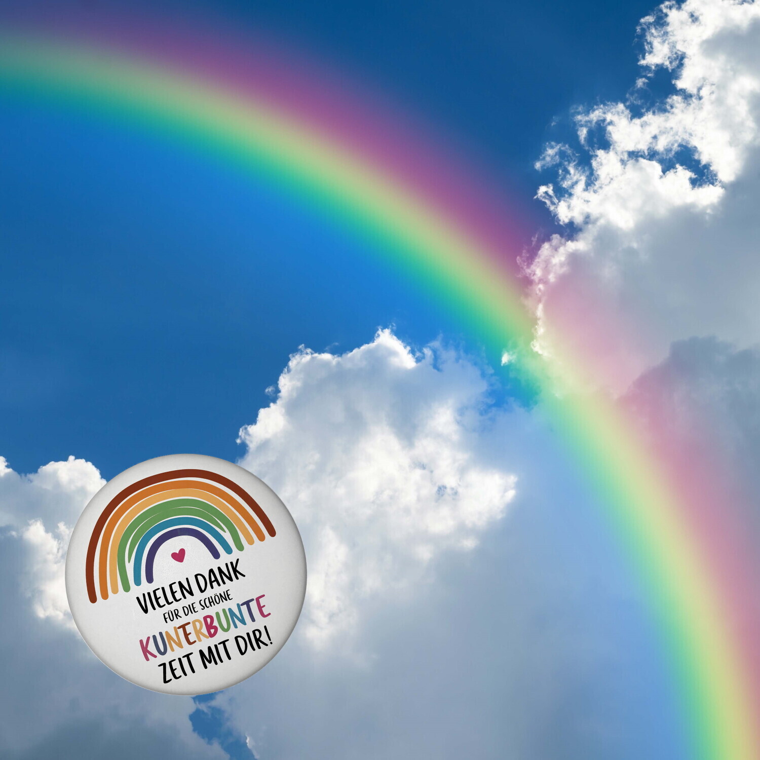 Vielen Dank für die kunterbunte Zeit Magnet mit Regenbogen - Bild 17 von 18