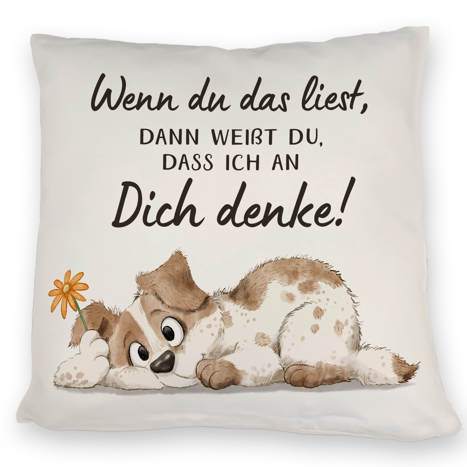 TRIOSK Hundekissen 40x40 Cm – Mit Dalmatiner-Motiv & Spruch, Für Hundeliebhaber
