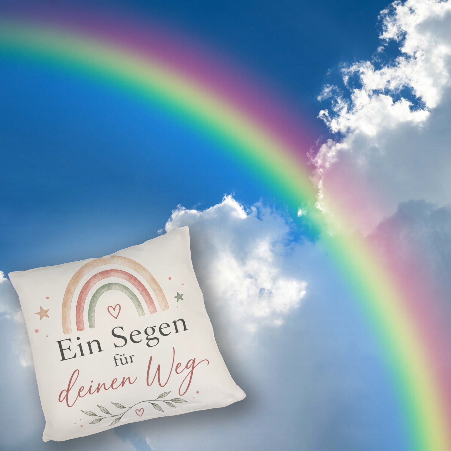 Kissen Ein Segen für deinen Weg - Sofakissen mit Segensspruch – Ansicht 5