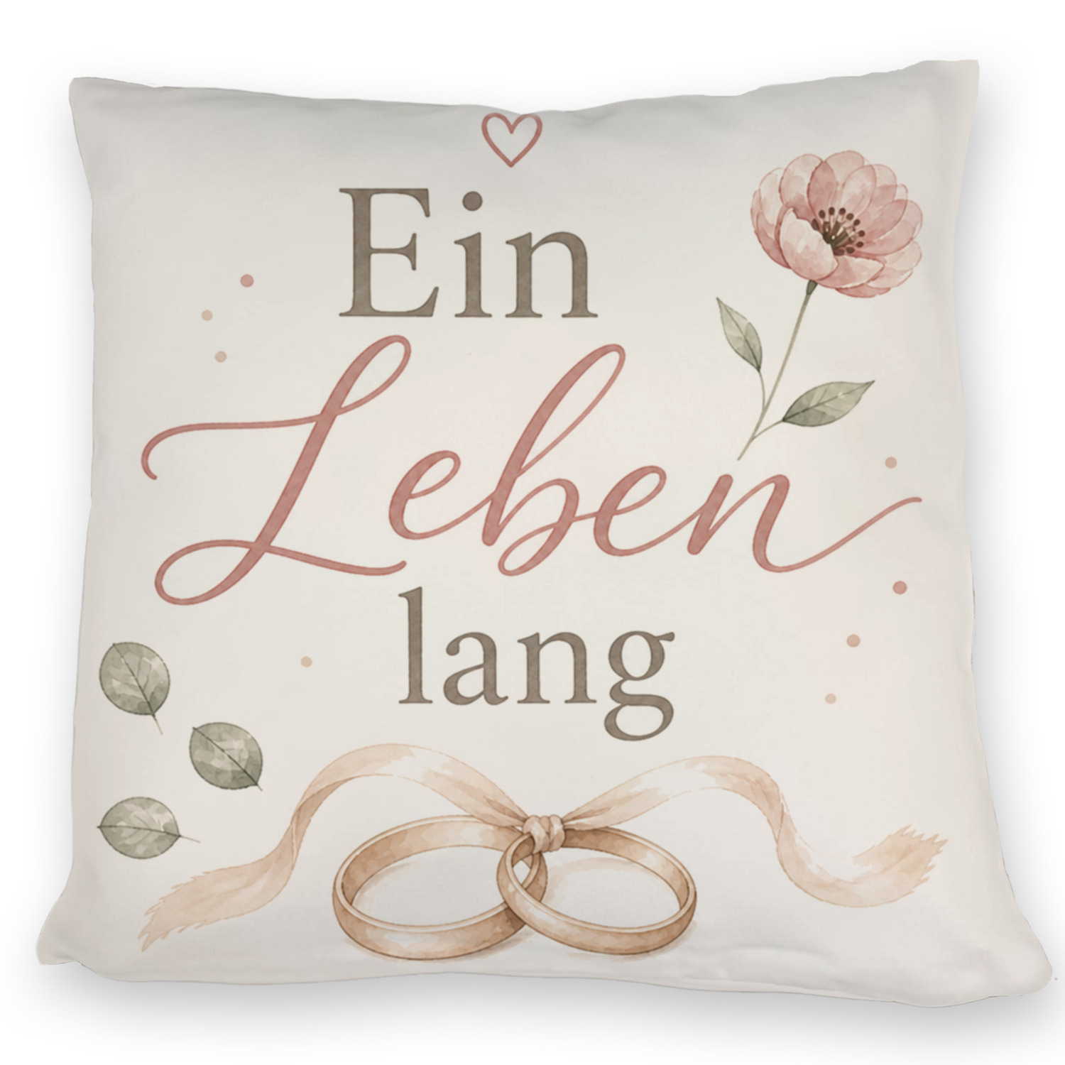Kissen Ein Leben lang - Sofakissen im Hochzeitslook Dekokissen