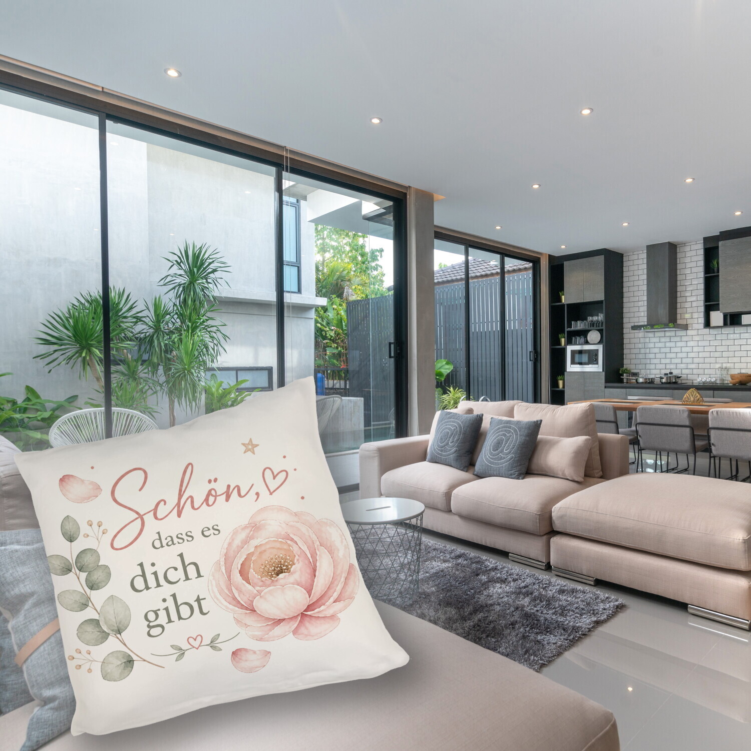 Kissen Schön - Sofakissen mit sanften Pastellfarben Dekokissen – Ansicht 5