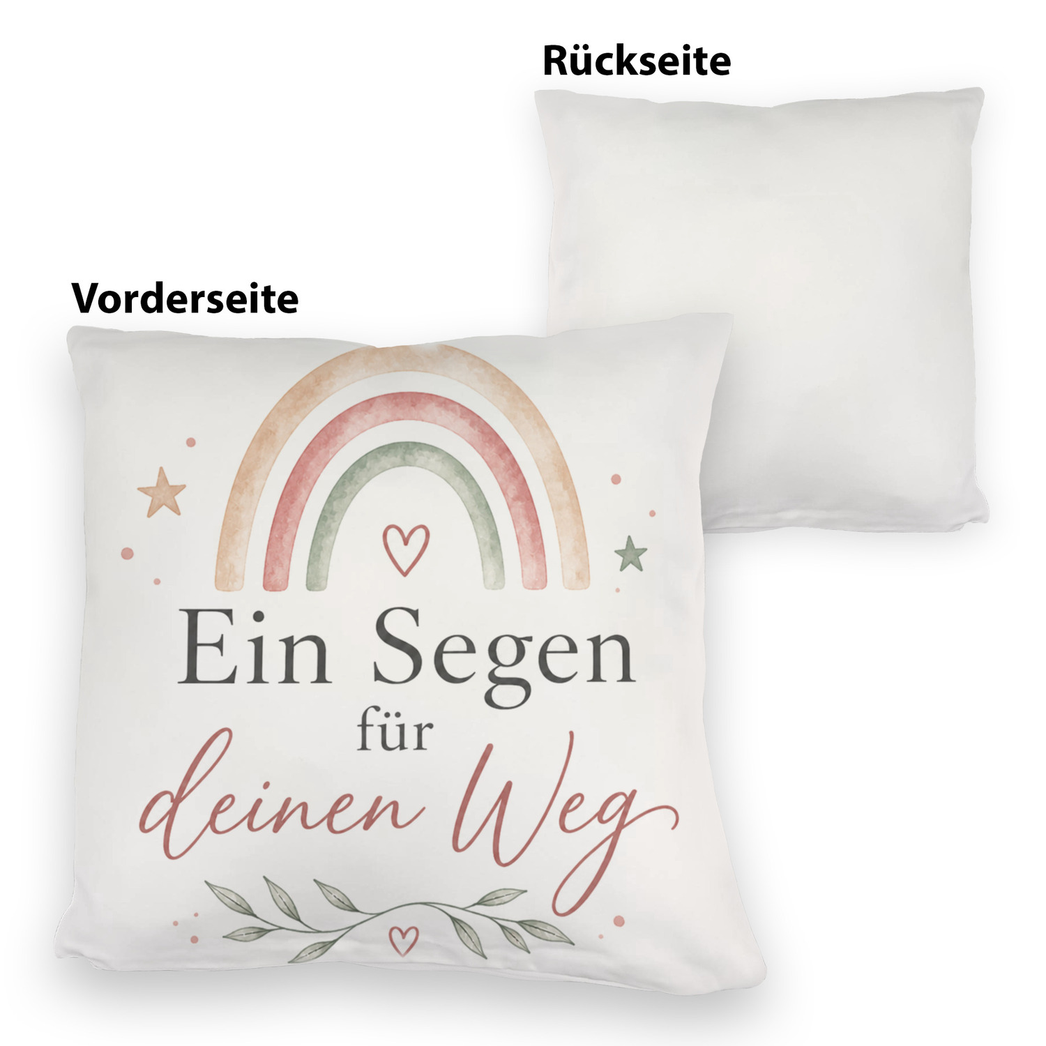 Kuschelkissen Ein Segen für deinen Weg - Regenbogen Dekokissen – Ansicht 3
