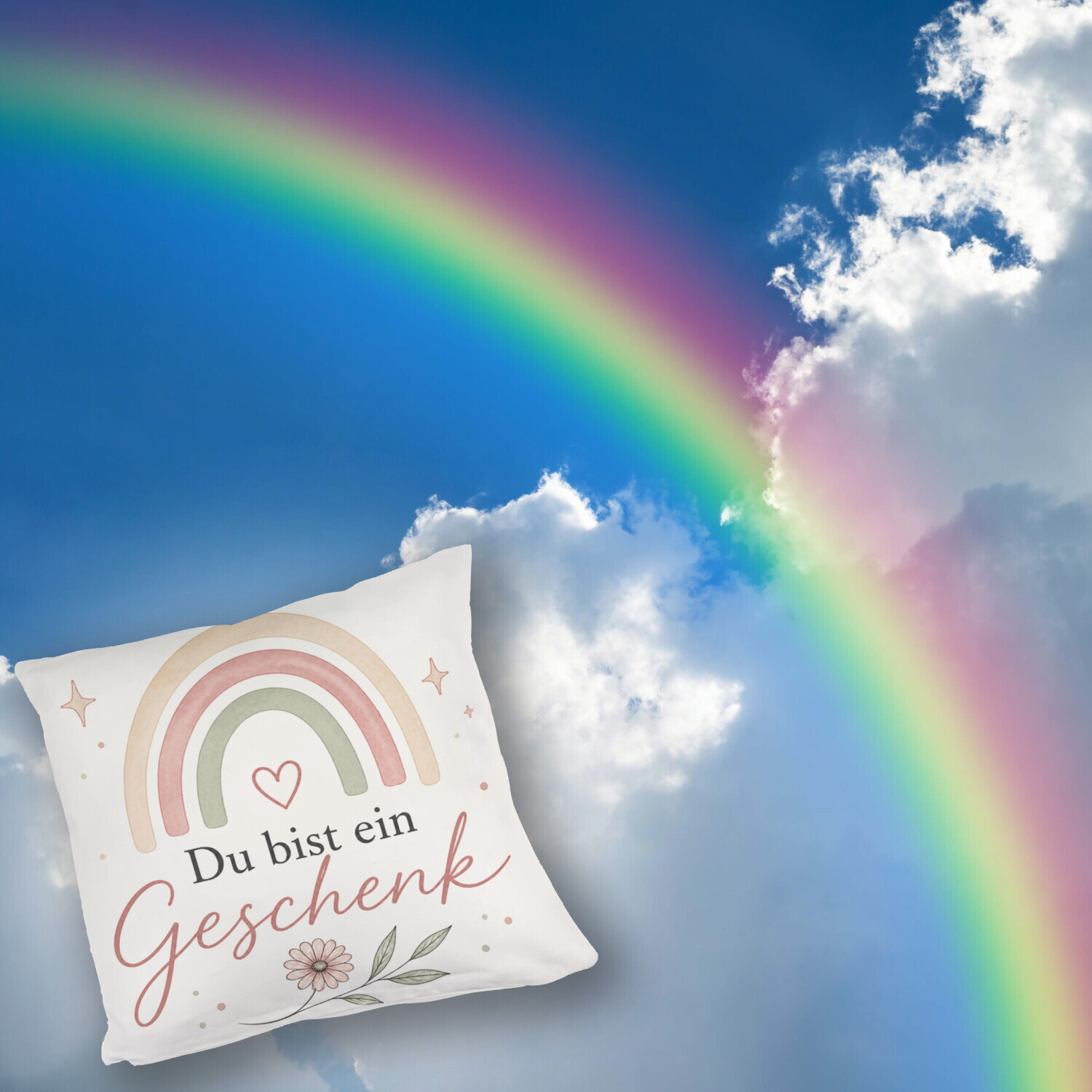 Kuschelkissen Du bist ein - Dekokissen mit Spruchmotiv – Ansicht 5