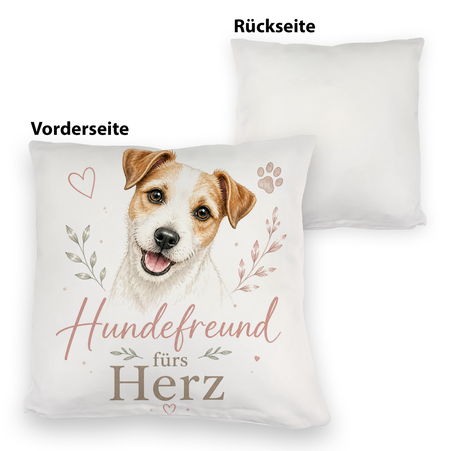 Kuschelkissen Hundefreund fürs Herz - Dekokissen mit Herzmotiv – Ansicht 3