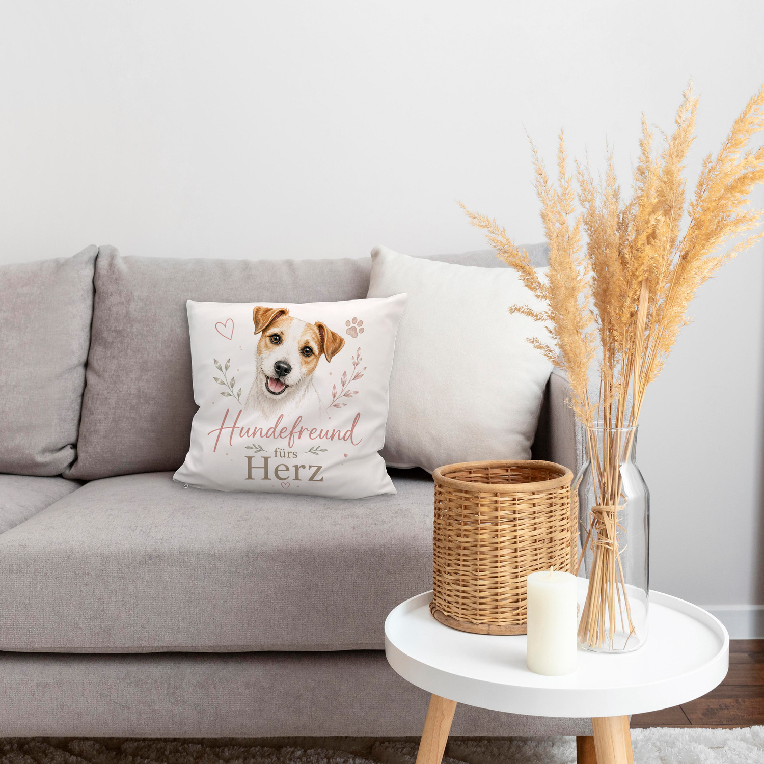 Kuschelkissen Hundefreund fürs Herz - Dekokissen mit Herzmotiv – Ansicht 7