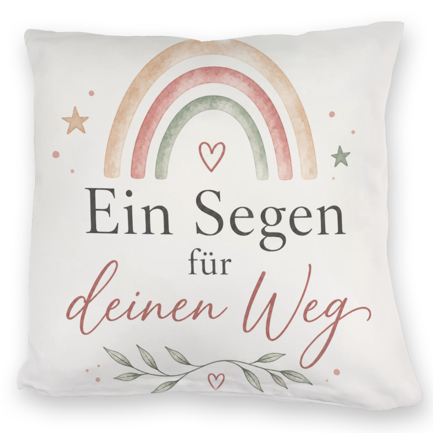 Kuschelkissen Ein Segen für deinen Weg - Regenbogen Dekokissen
