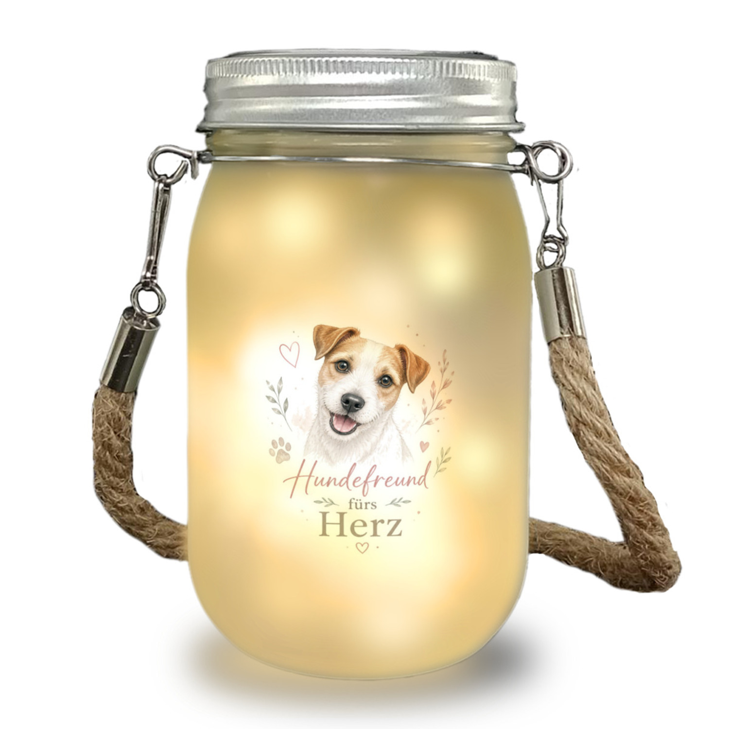 Solarlicht Hundefreund fürs Herz - Hundemotiv Solarlampe