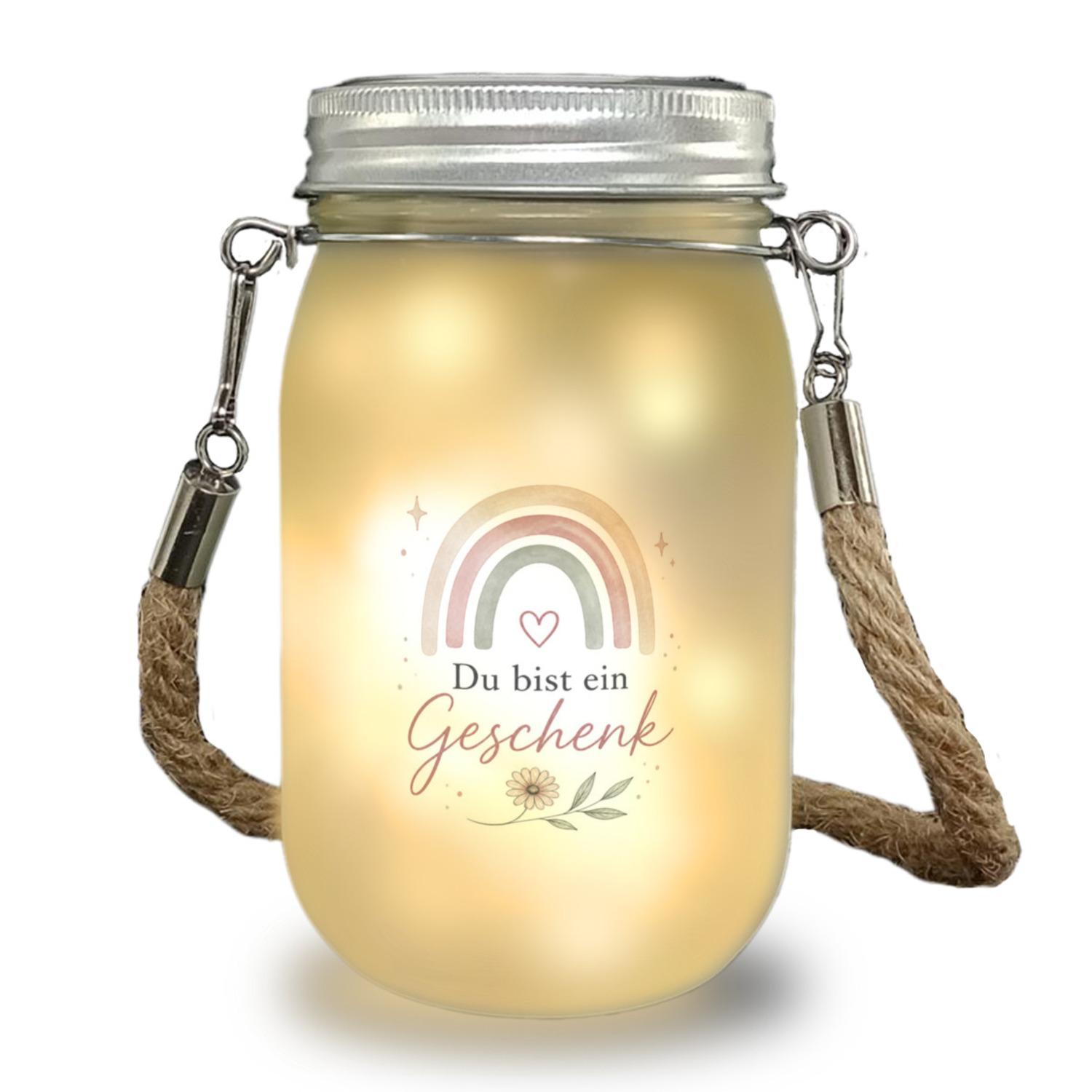 Solarlicht Du bist ein Geschenk - Deko Leuchte Solarlampe