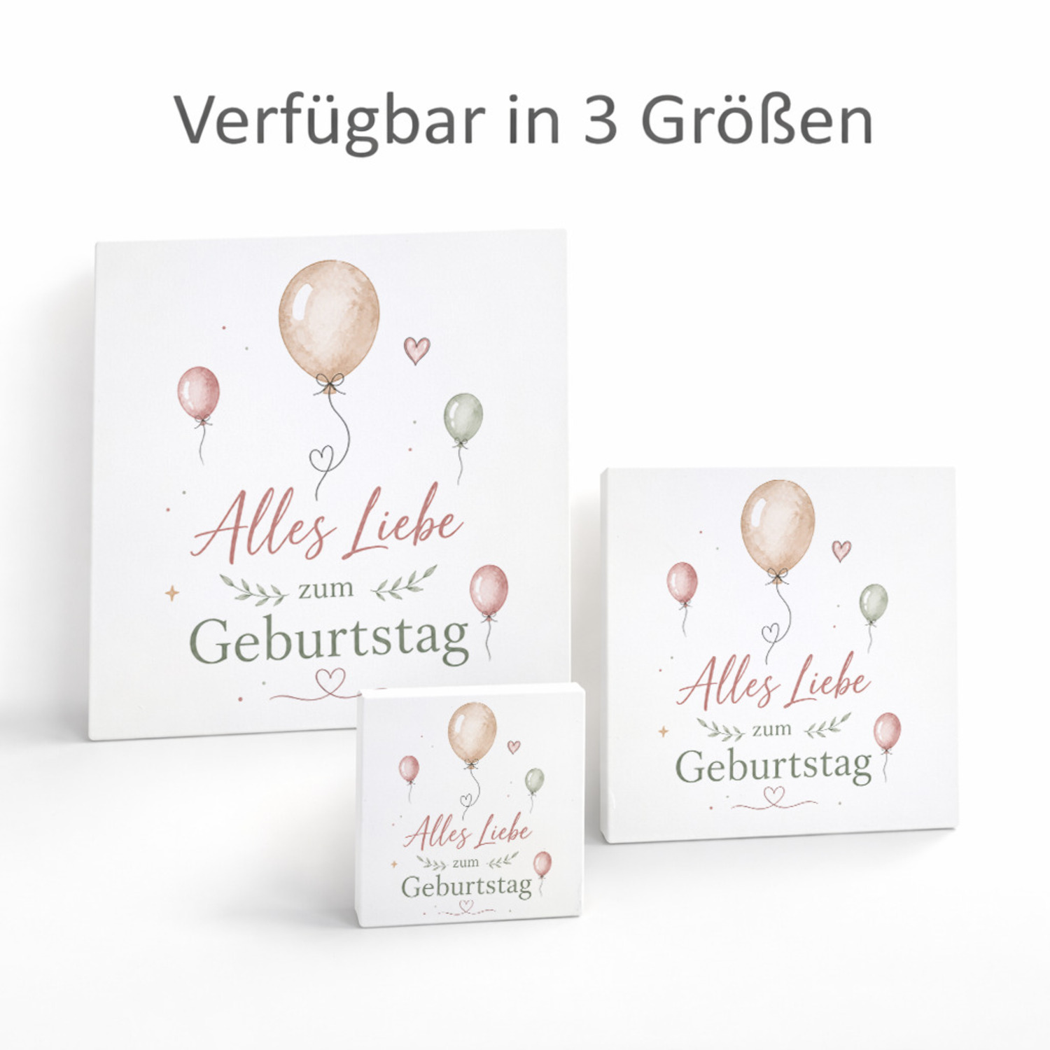 Holzbild in 10x10 cm Alles Liebe zum Geburtstag - Ballons – Ansicht 8