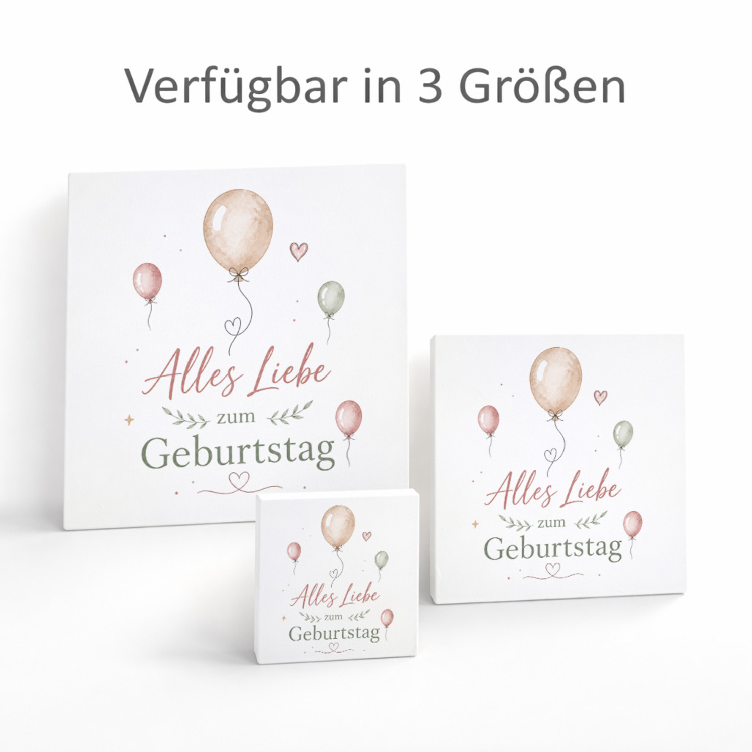 Holzbild in 15x15 cm Alles Liebe zum Geburtstag - Ballons – Ansicht 8