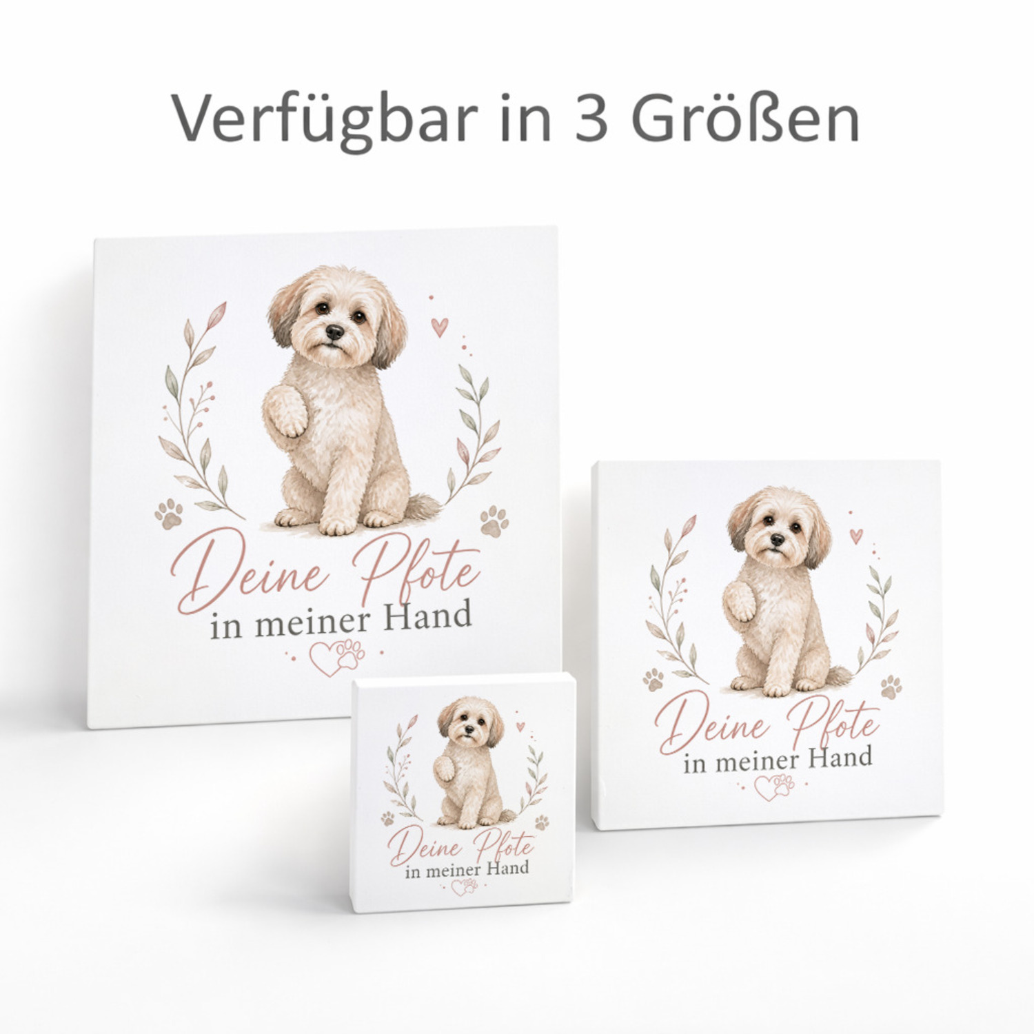 Holzbild in 20x20 cm Hundespruch - Holzdeko für Tierfreunde – Ansicht 8