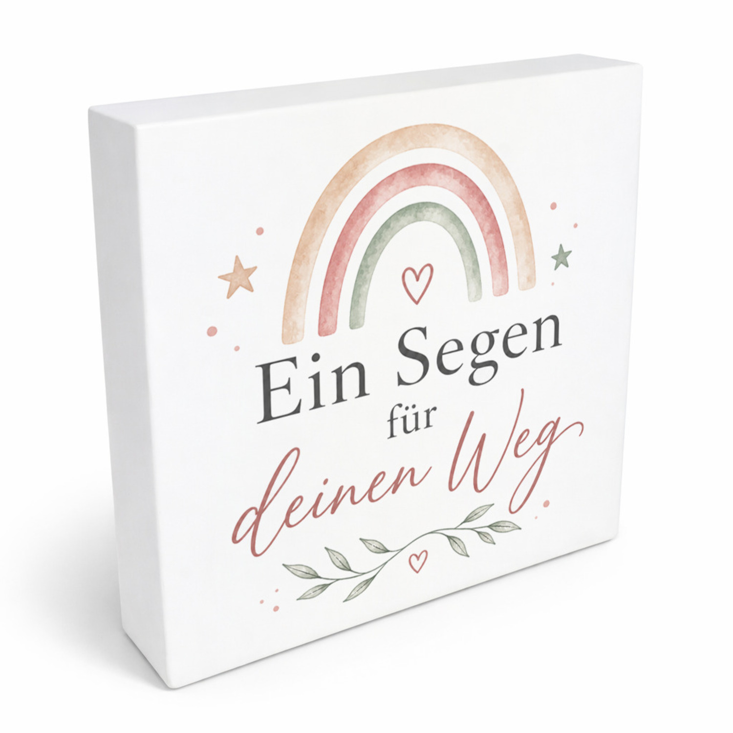 Holzbild in 20x20 cm Ein Segen für deinen Weg - einen neuen Weg