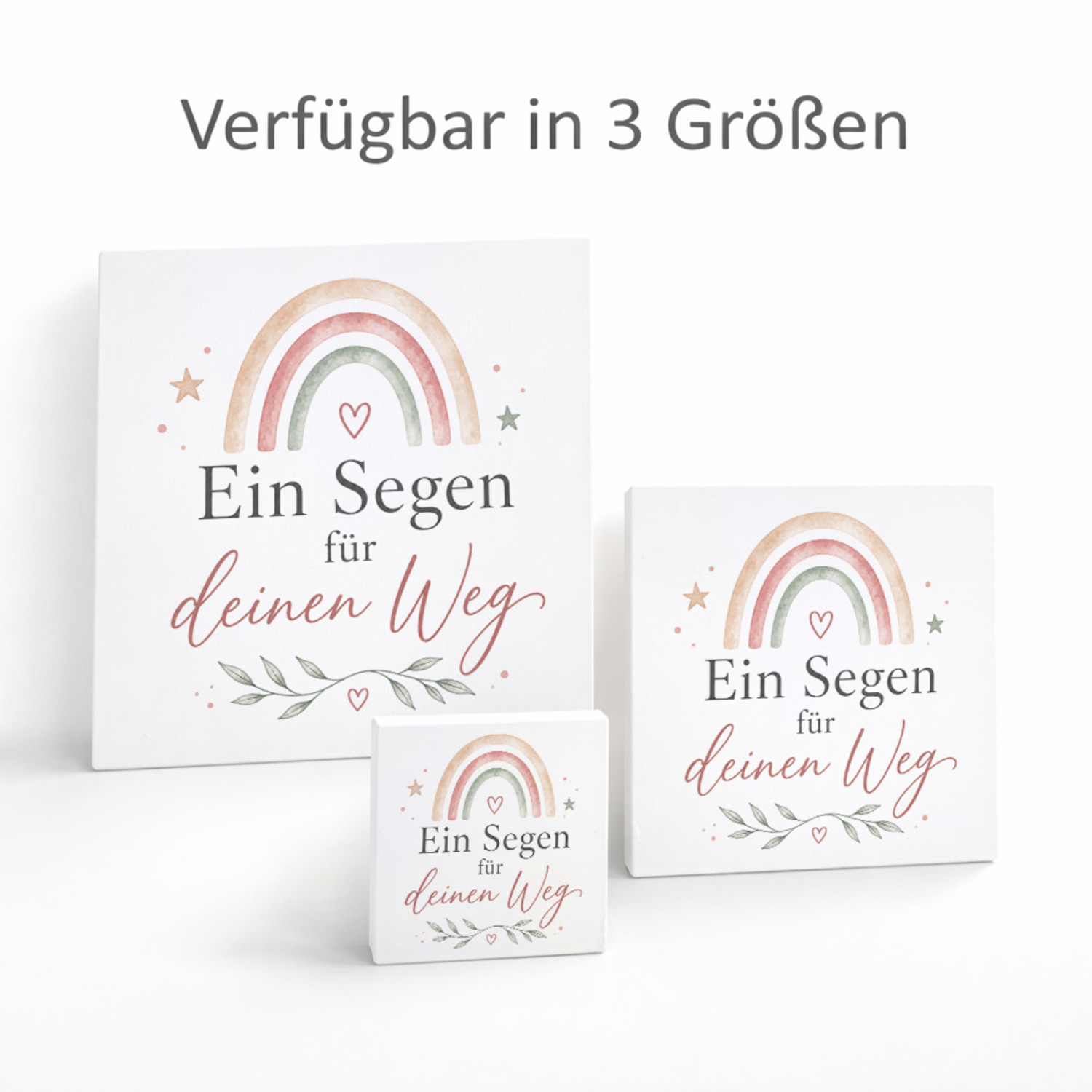 Holzbild in 20x20 cm Ein Segen für deinen Weg - einen neuen Weg – Ansicht 8