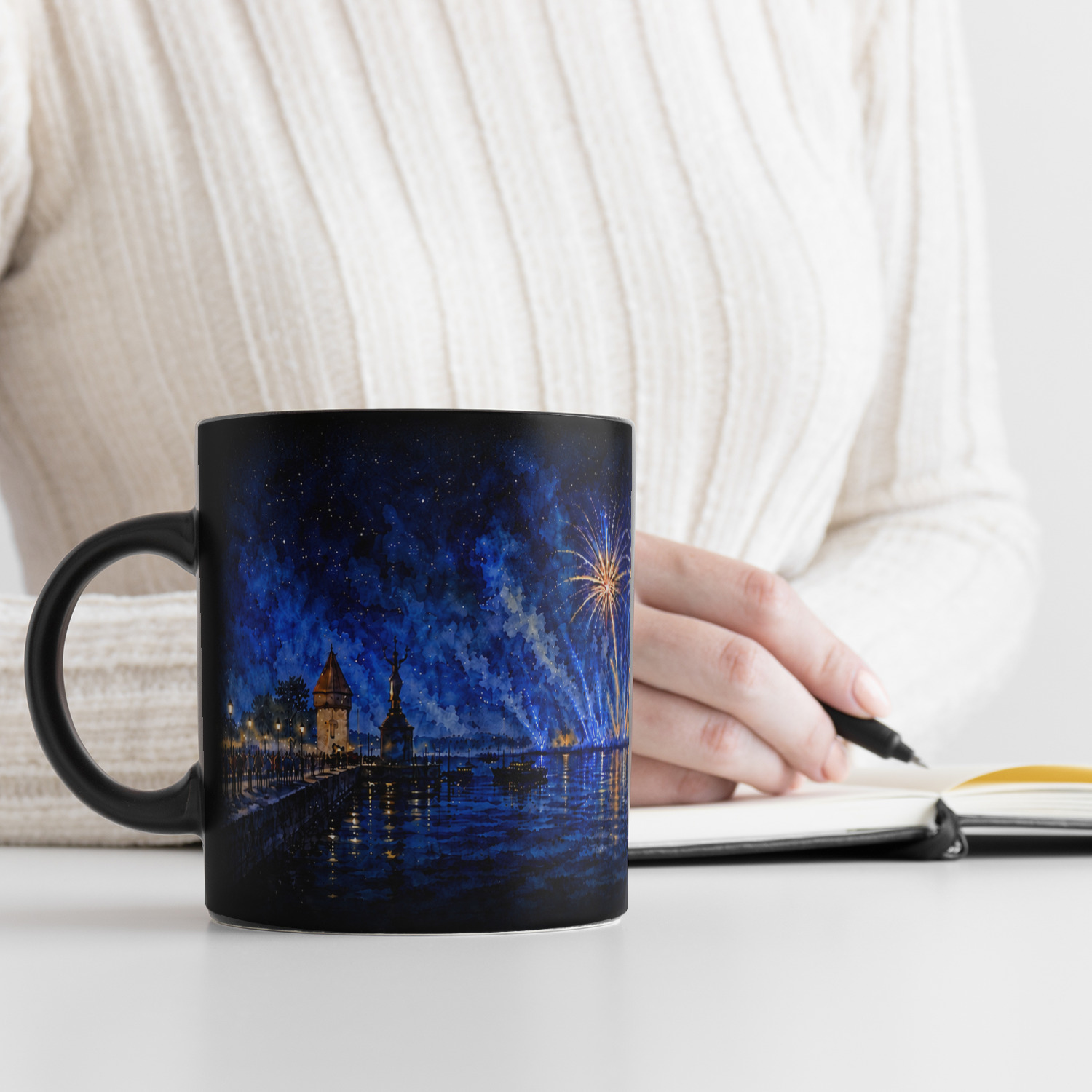 Seenachtfest 2026 Tasse schwarz – Ansicht 3
