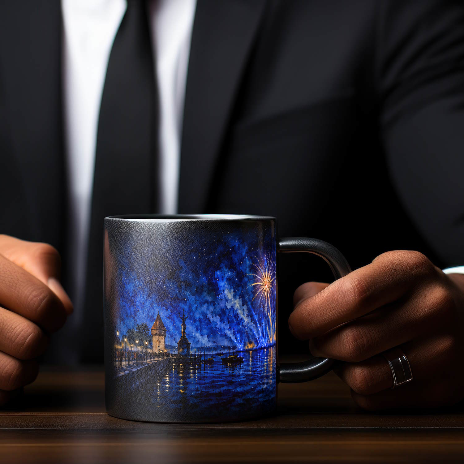 Seenachtfest 2026 Tasse schwarz – Ansicht 5