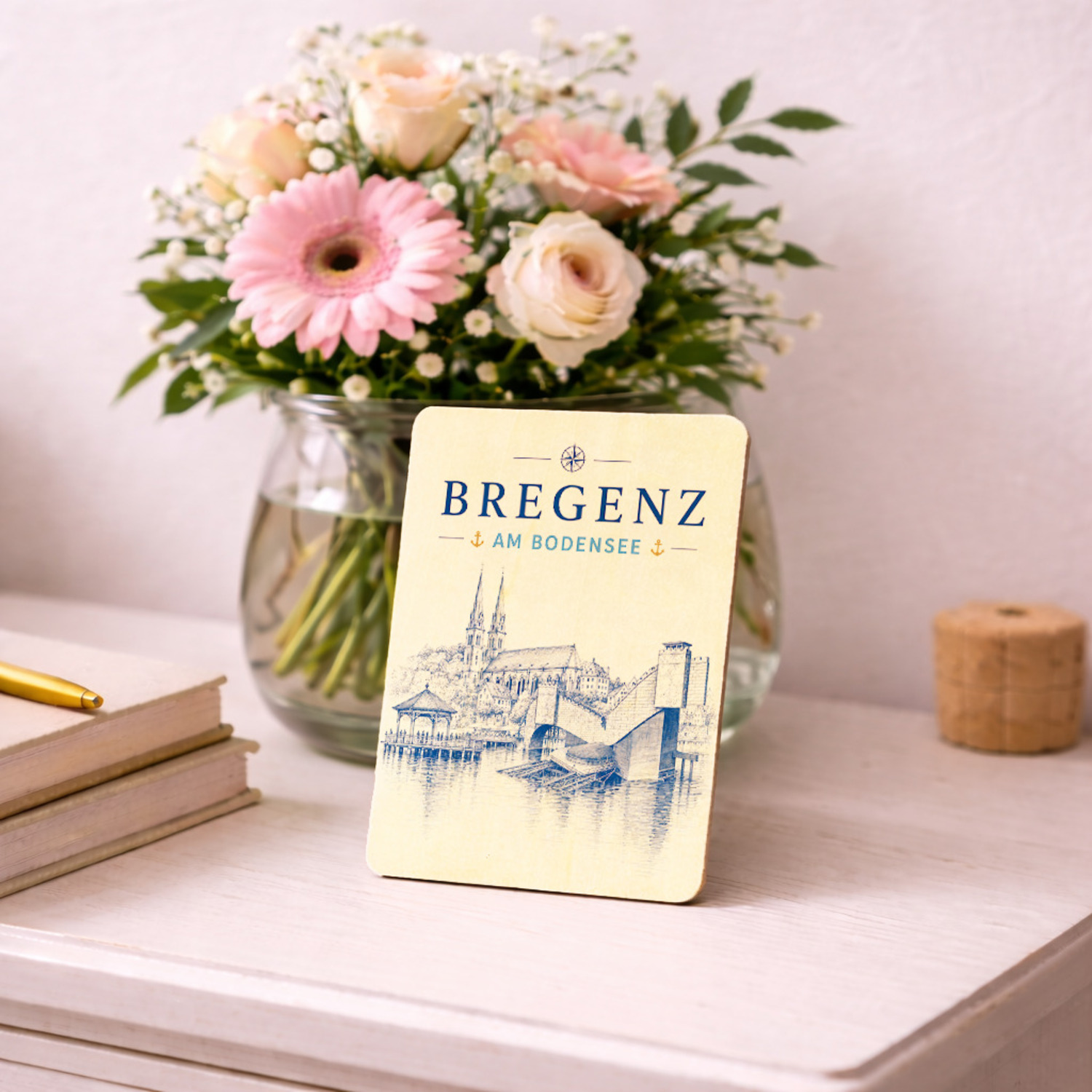 Bregenz am Bodensee Holzpostkarte – Ansicht 4