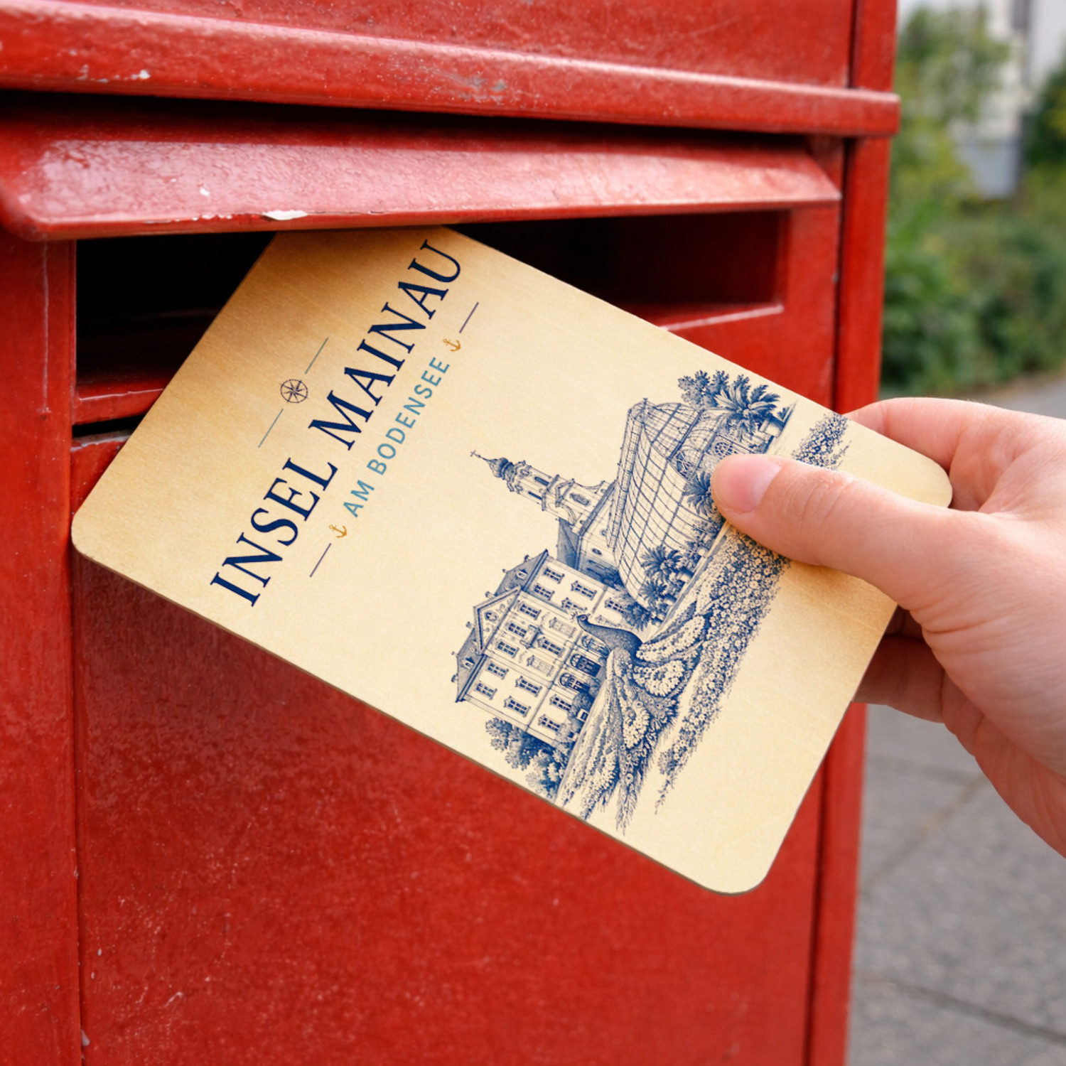 Insel Mainau am Bodensee Holzpostkarte – Ansicht 3