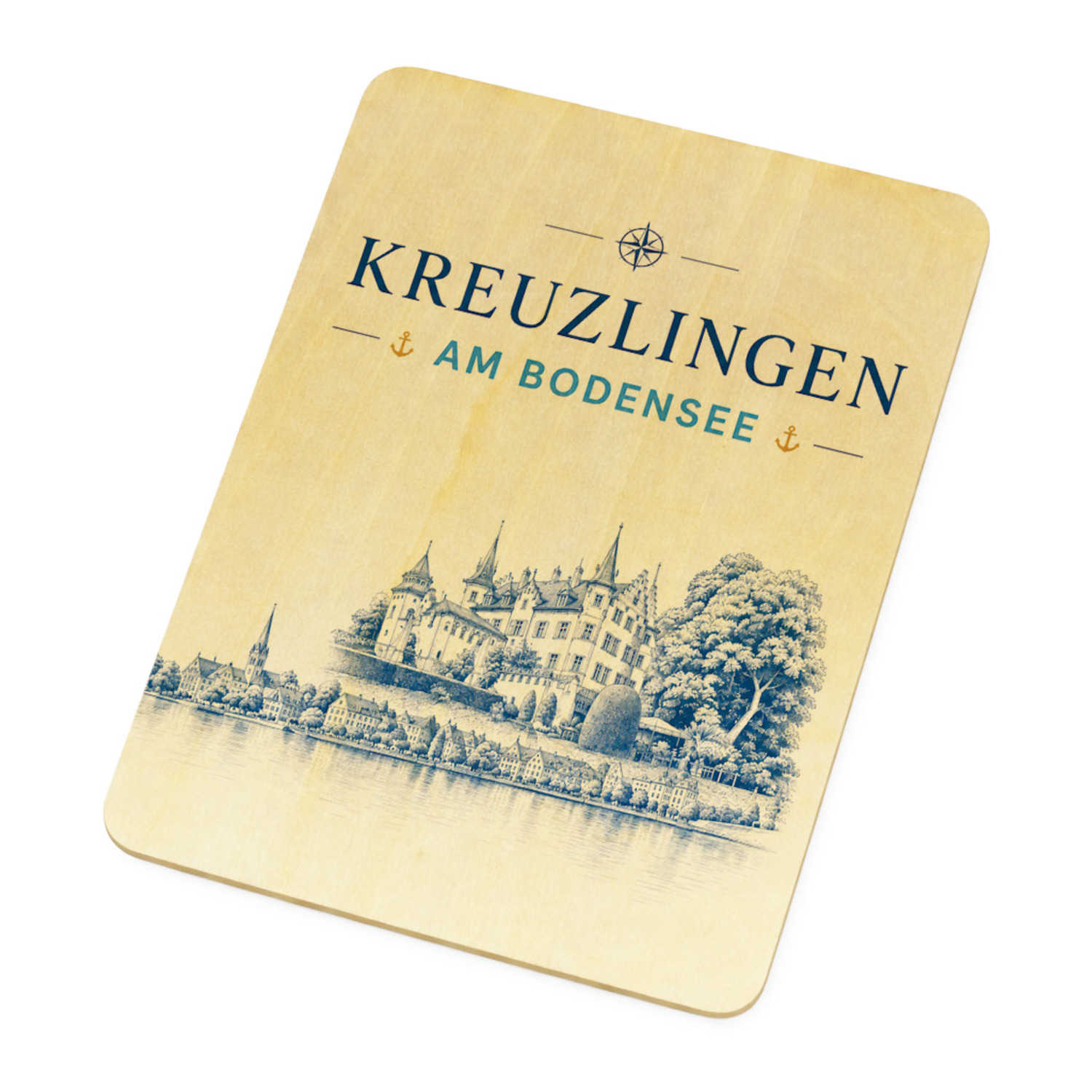 Kreuzlingen am Bodensee Holzpostkarte