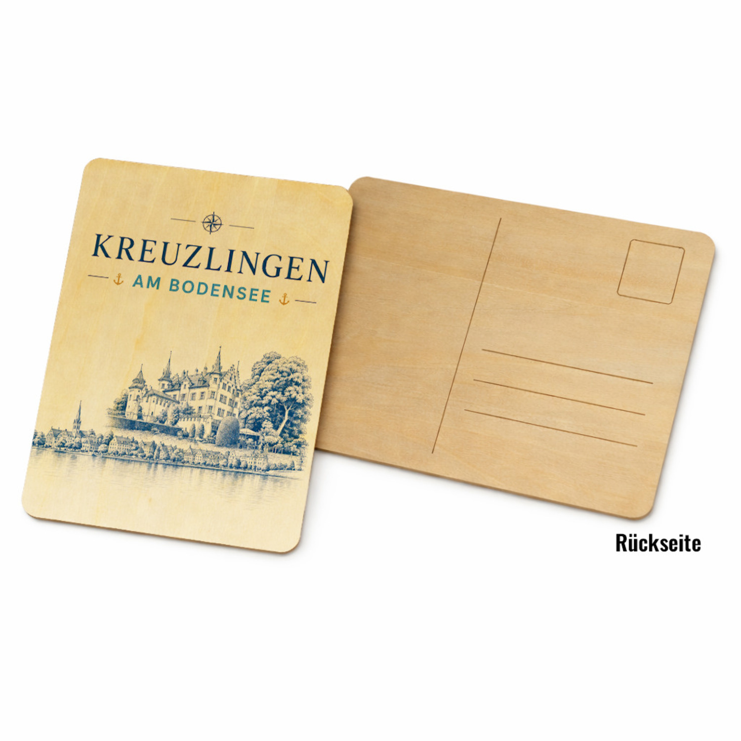 Kreuzlingen am Bodensee Holzpostkarte – Ansicht 2
