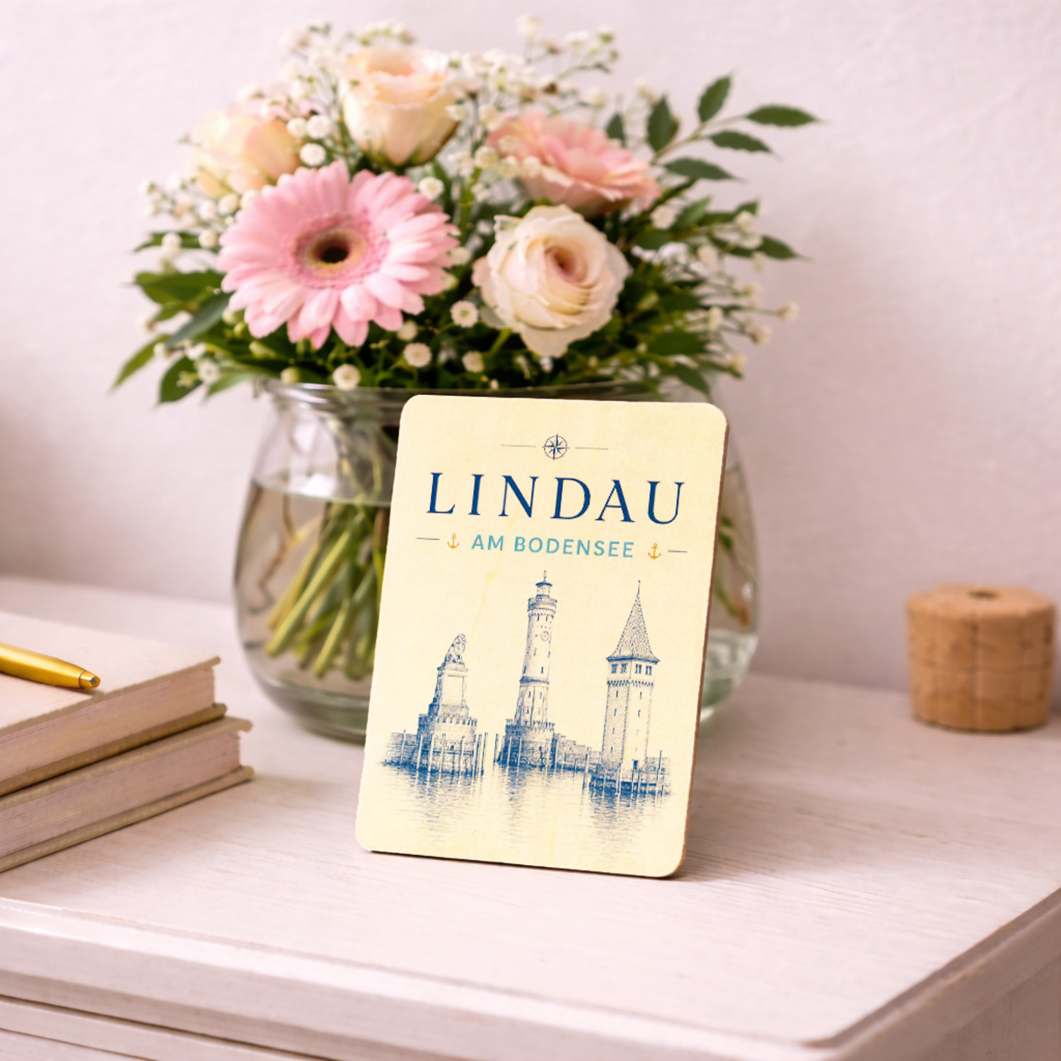 Lindau am Bodensee Holzpostkarte – Ansicht 4