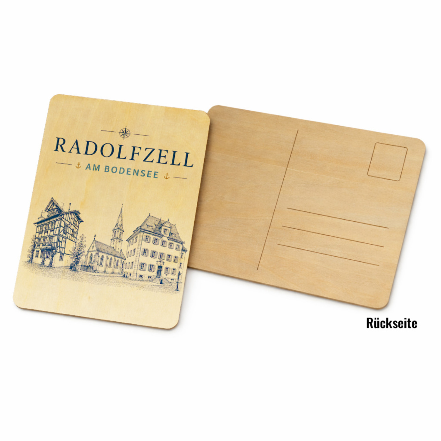 Radeolfzell am Bodensee Holzpostkarte – Ansicht 2