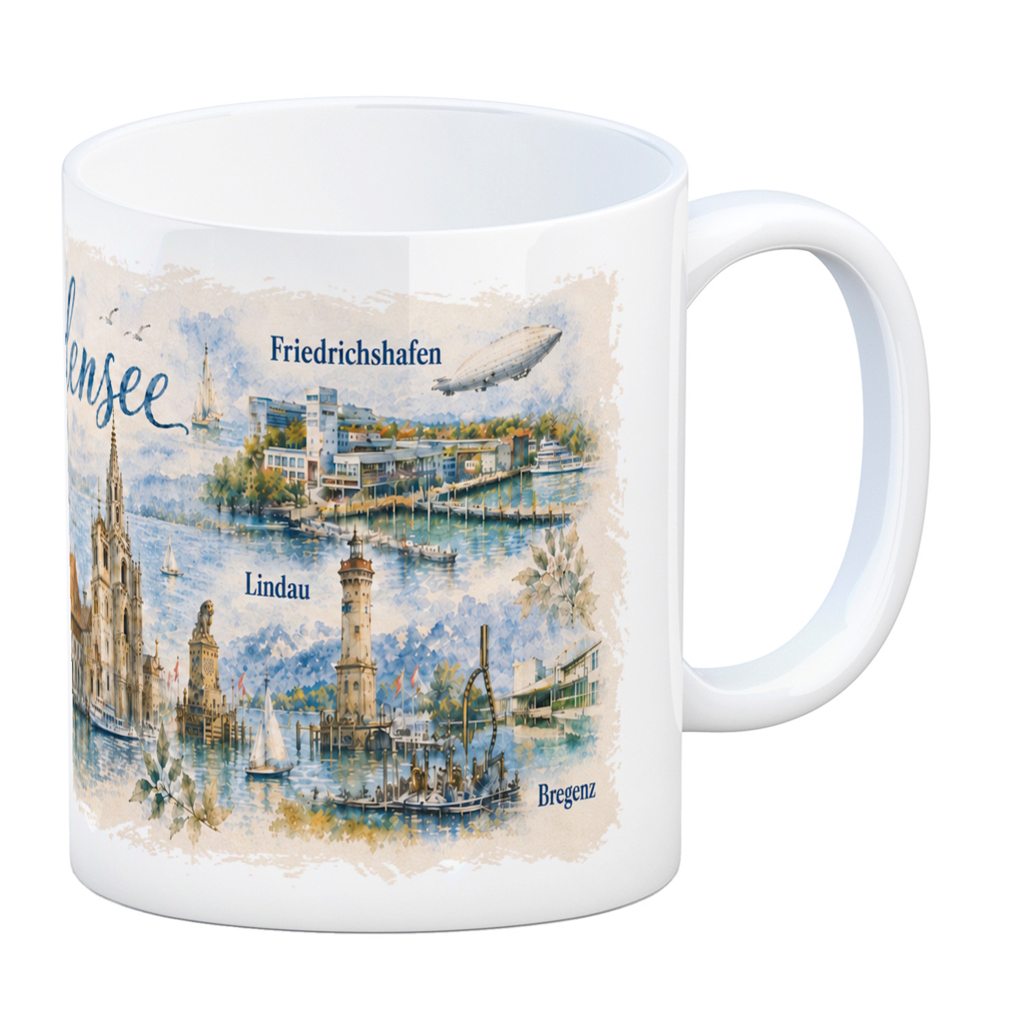 Bodensee Aquarell Kaffeebecher