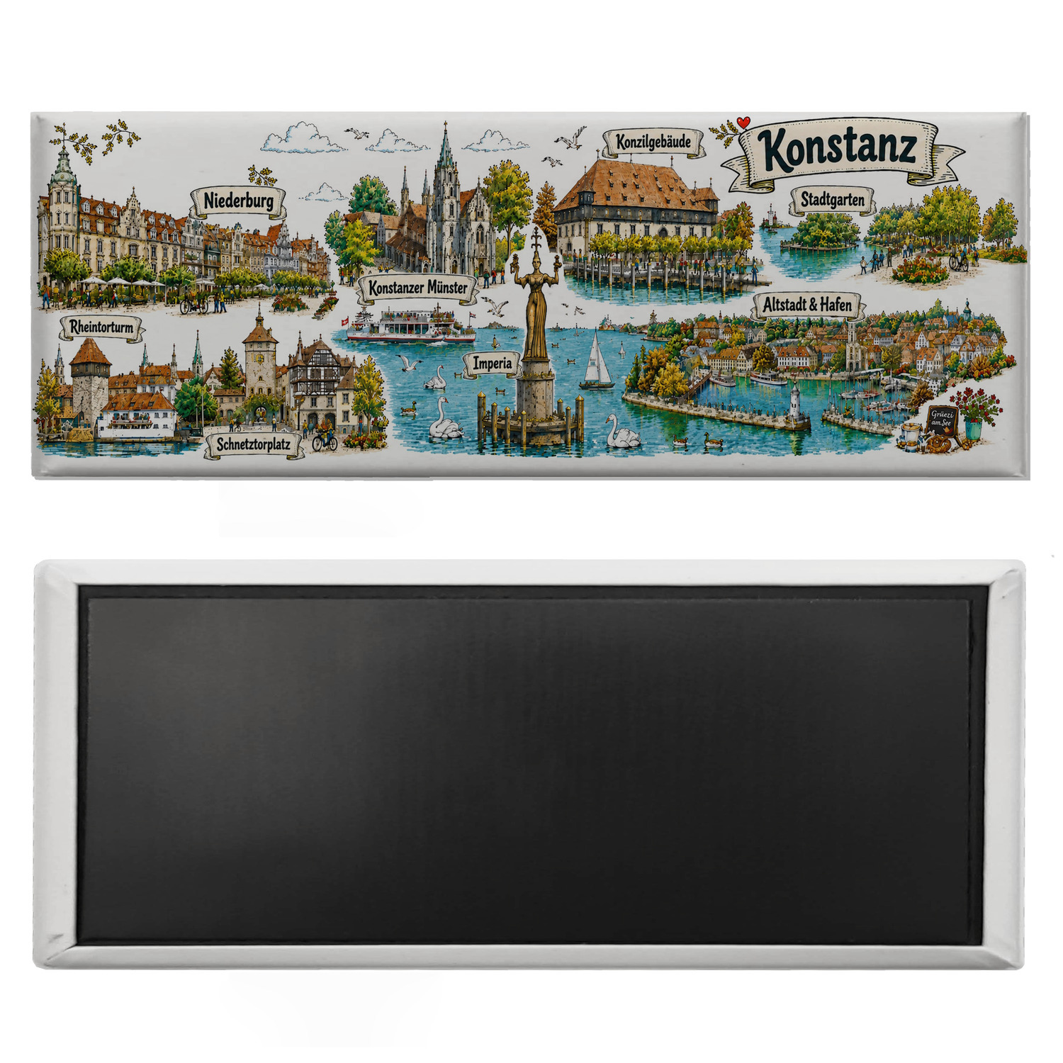 Konstanz Wimmelbild Souvenirmagnet – Ansicht 2