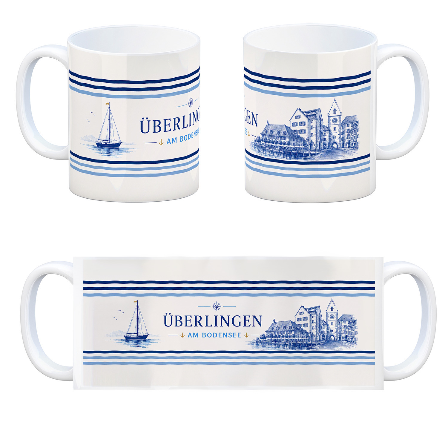 Überlingen am Bodensee Kaffeebecher – Ansicht 4