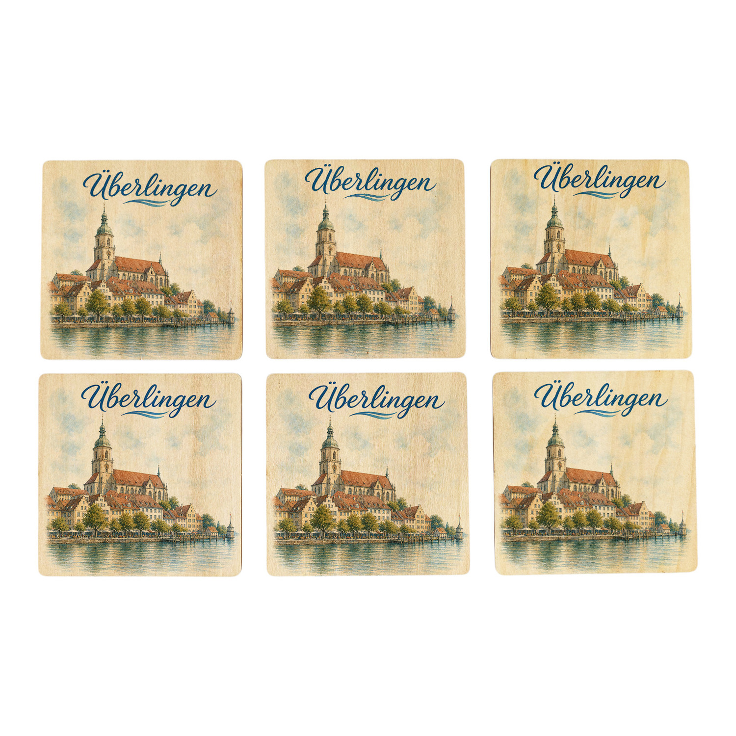 Überlingen Untersetzer 6er Set