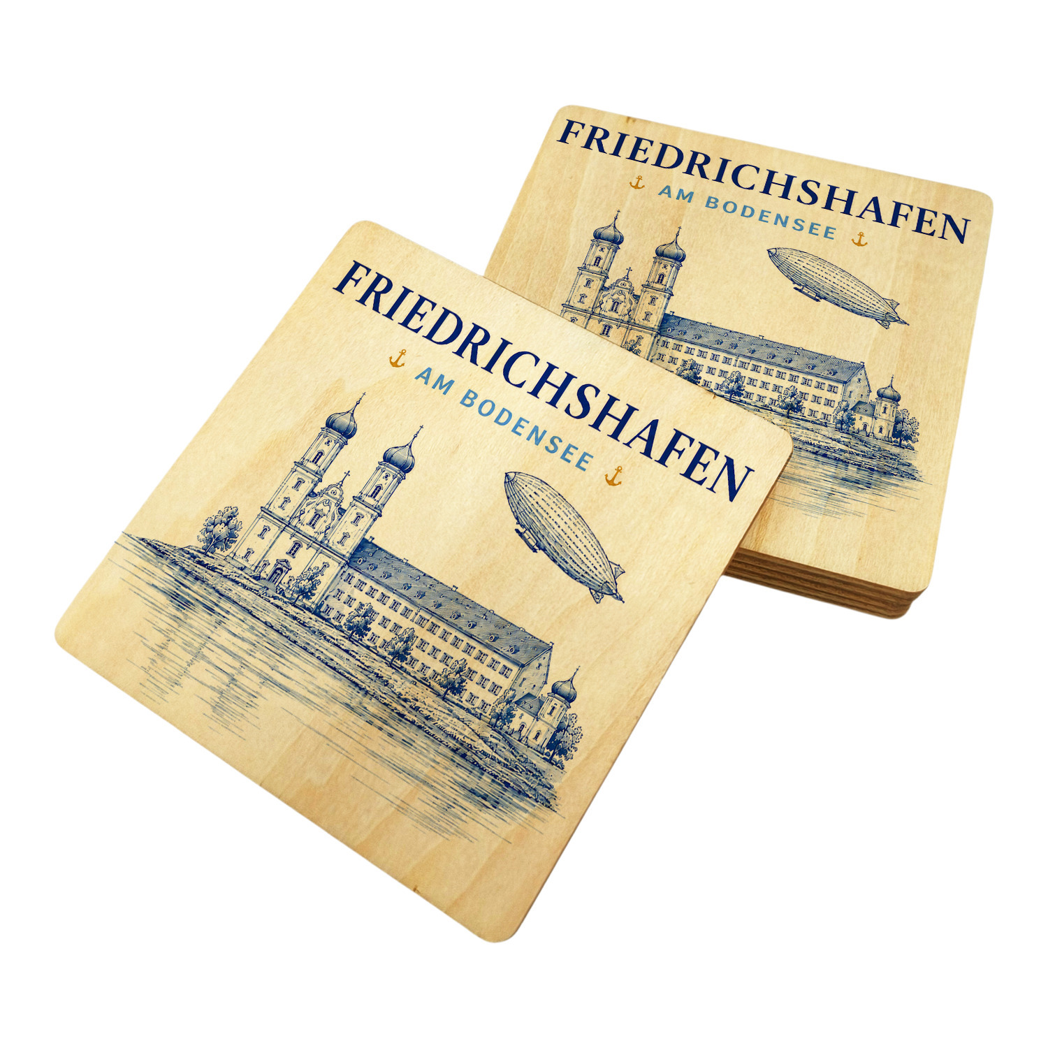 Friedrichshafen am Bodensee Untersetzer 6er Set – Ansicht 2